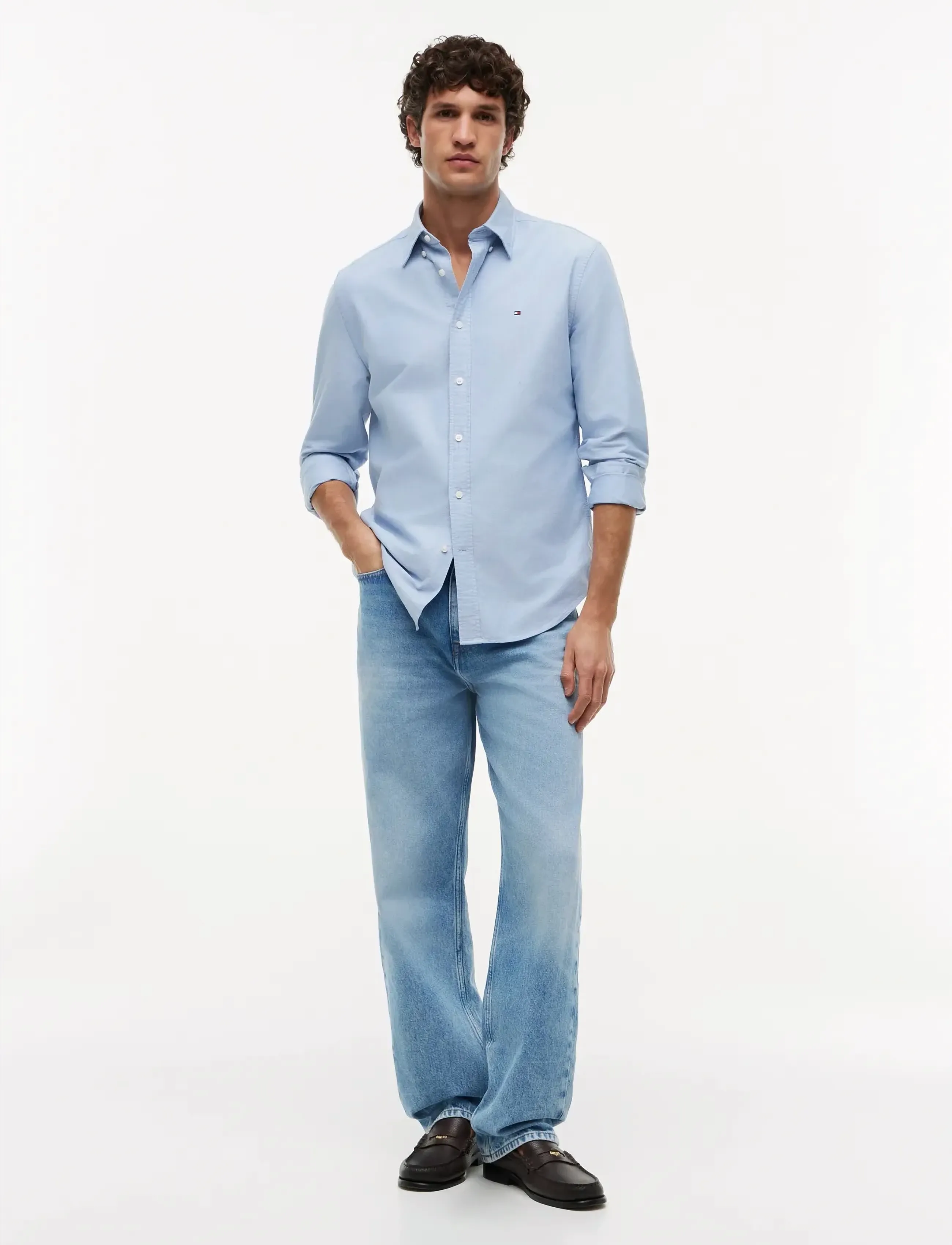 Tommy Hilfiger - SOLID HERITAGE OXFORD RF SHIRT - oxford-skjortor - shirt blue - 5