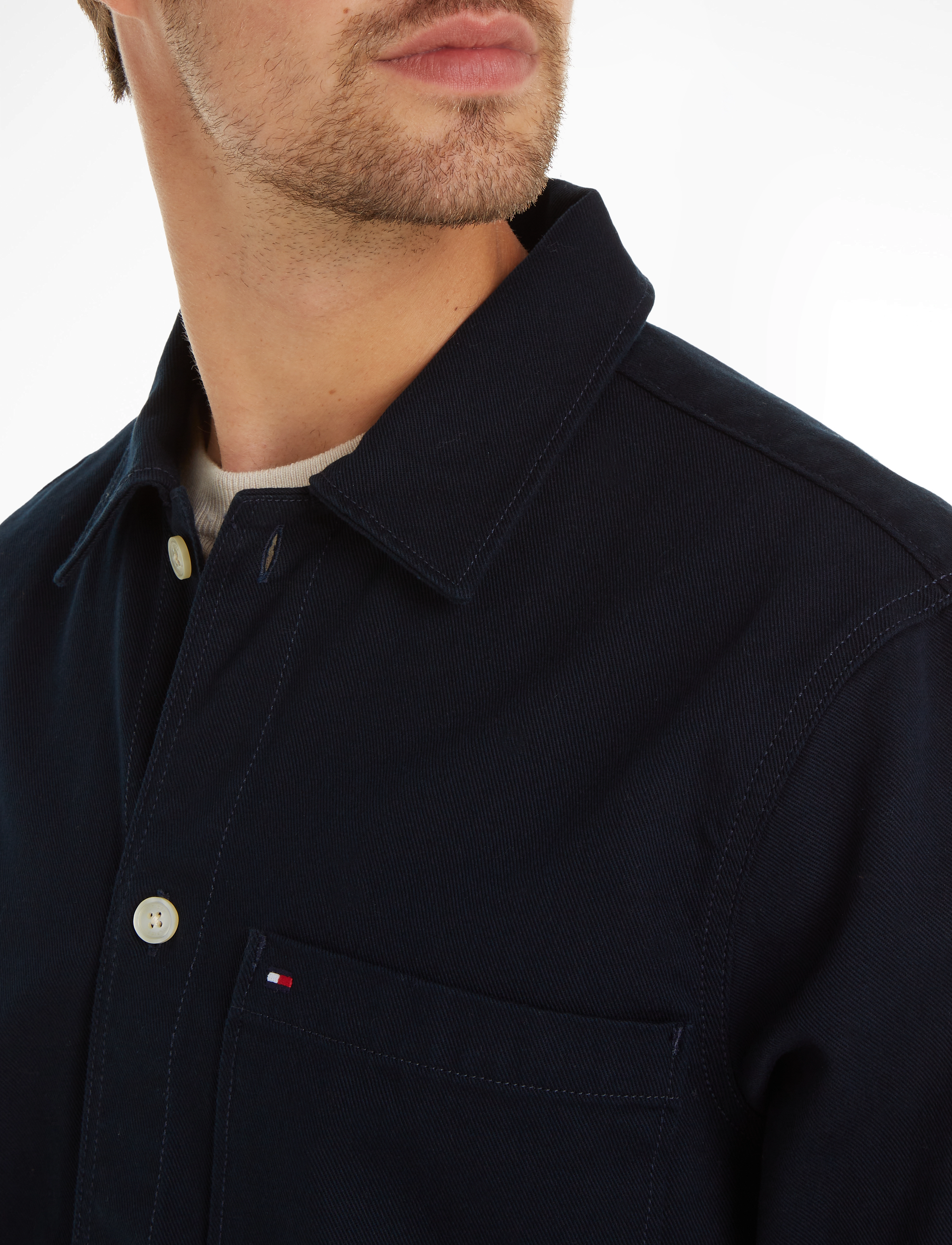 Tommy Hilfiger - TWILL SHIRT JACKET - desert sky - 4