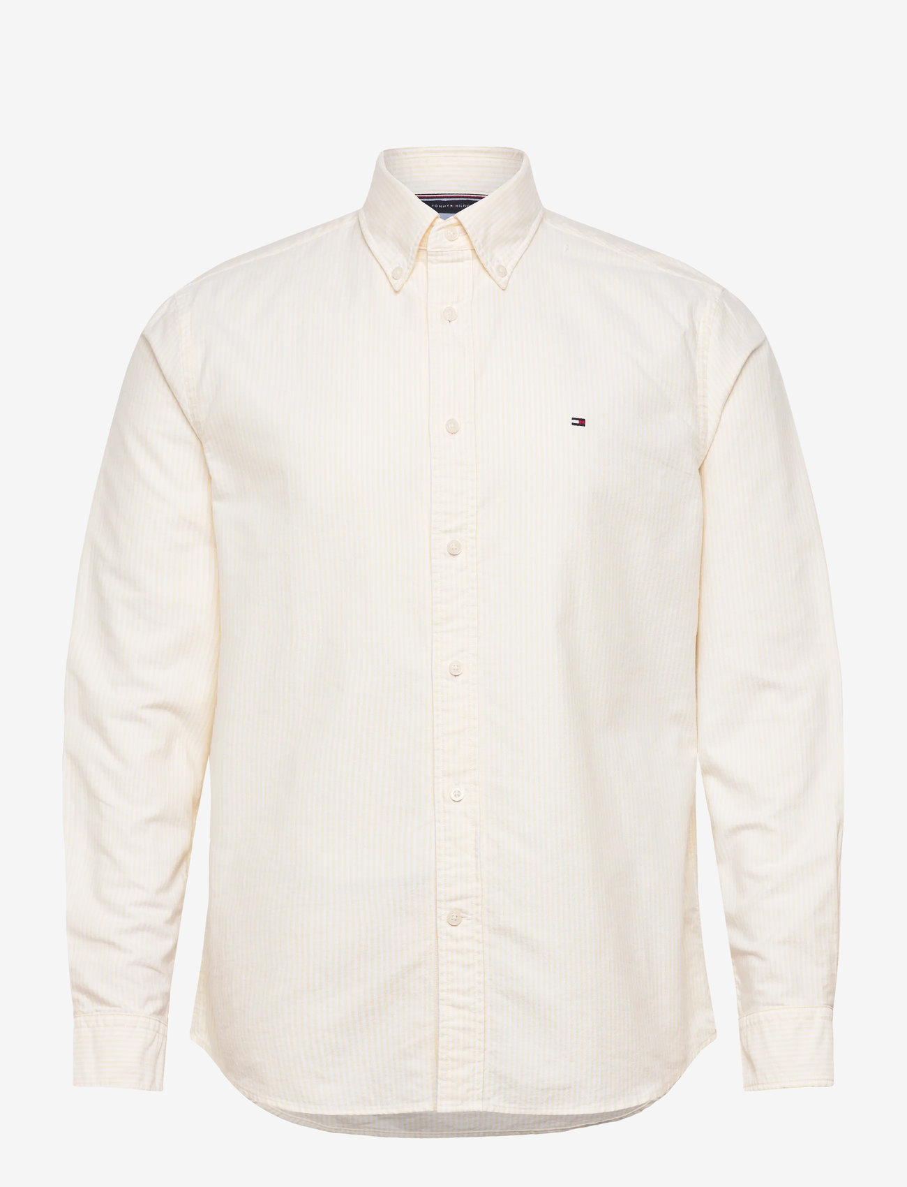 Tommy Hilfiger - HERITAGE OXFORD STRIPE RF SHIRT - gestreifte hemden - citronella oxford / white - 1