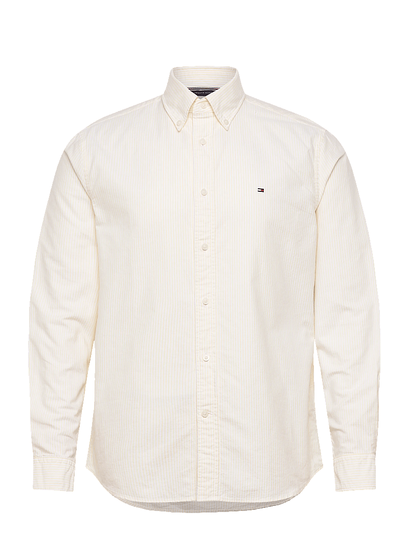 Tommy Hilfiger - HERITAGE OXFORD STRIPE RF SHIRT - gestreifte hemden - citronella oxford / white - 1