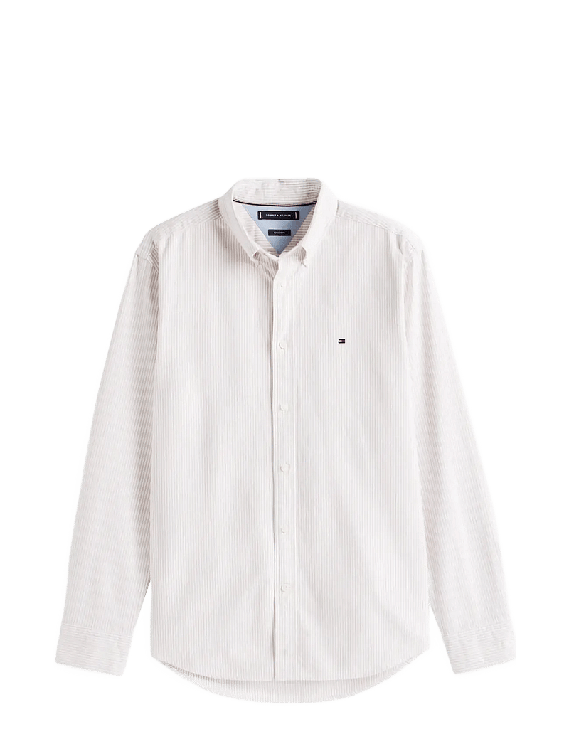 Tommy Hilfiger - HERITAGE OXFORD STRIPE RF SHIRT - tavalised t-särgid - safari canvas / white - 1