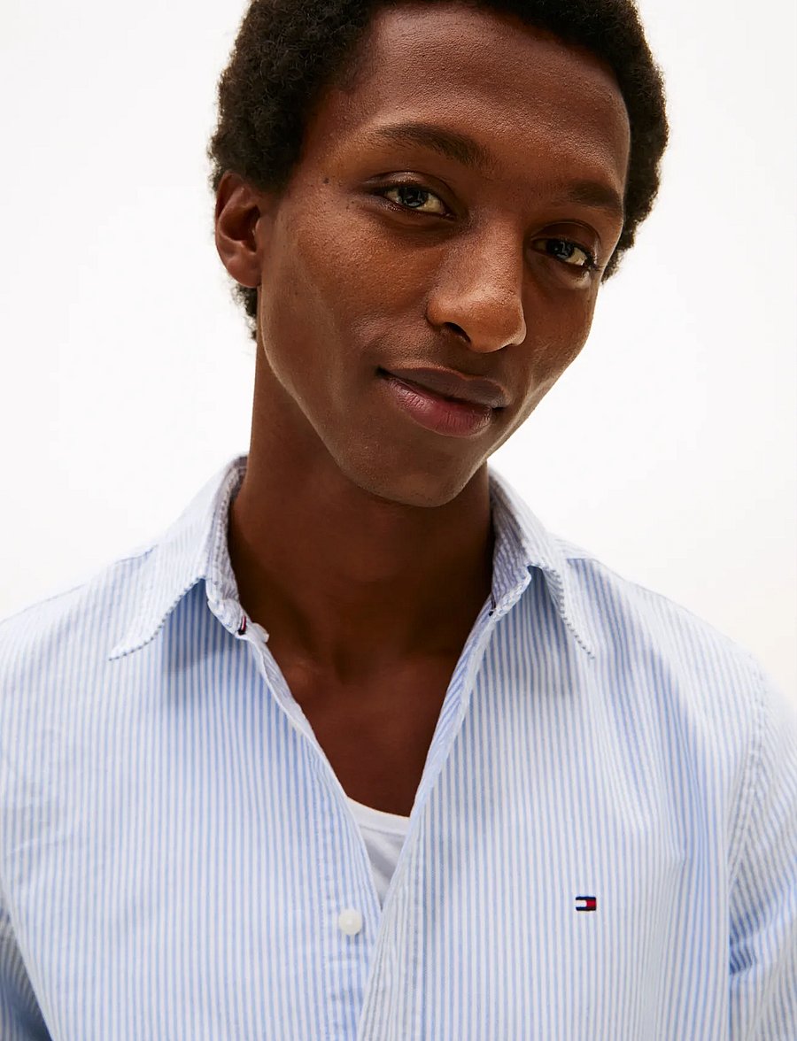 Tommy Hilfiger - HERITAGE OXFORD STRIPE RF SHIRT - triibulised särgid - shirt blue white - 4