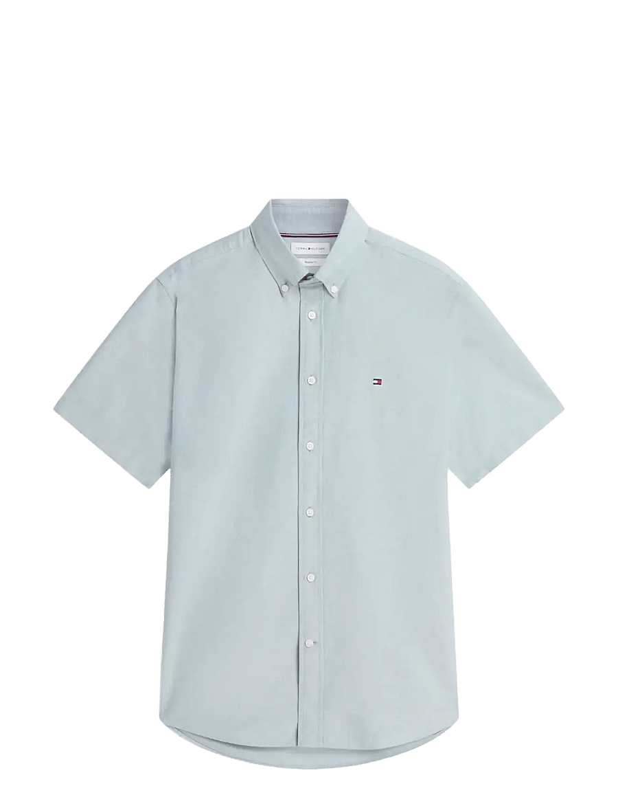 Tommy Hilfiger - HERITAGE OXFORD RF SHIRT S/S - kortärmade skjortor - ornamental green - 1