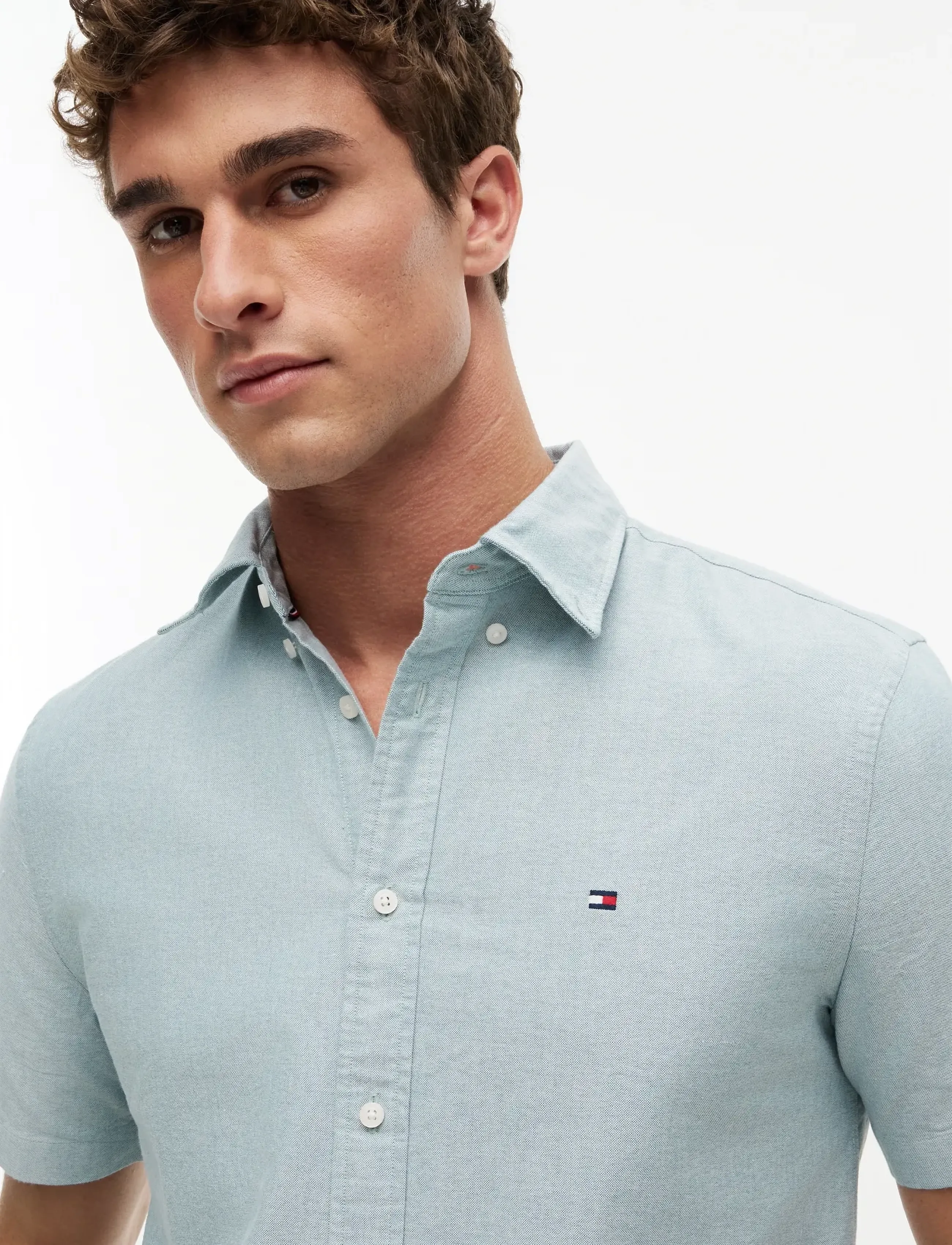 Tommy Hilfiger - HERITAGE OXFORD RF SHIRT S/S - kortärmade skjortor - ornamental green - 3