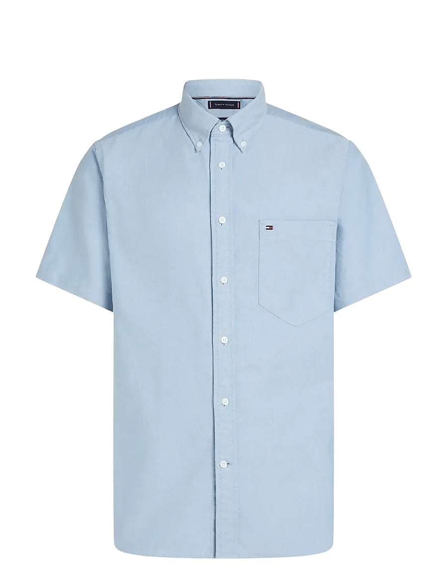 Tommy Hilfiger - HERITAGE OXFORD RF SHIRT S/S - kortærmede skjorter - shirt blue - 1