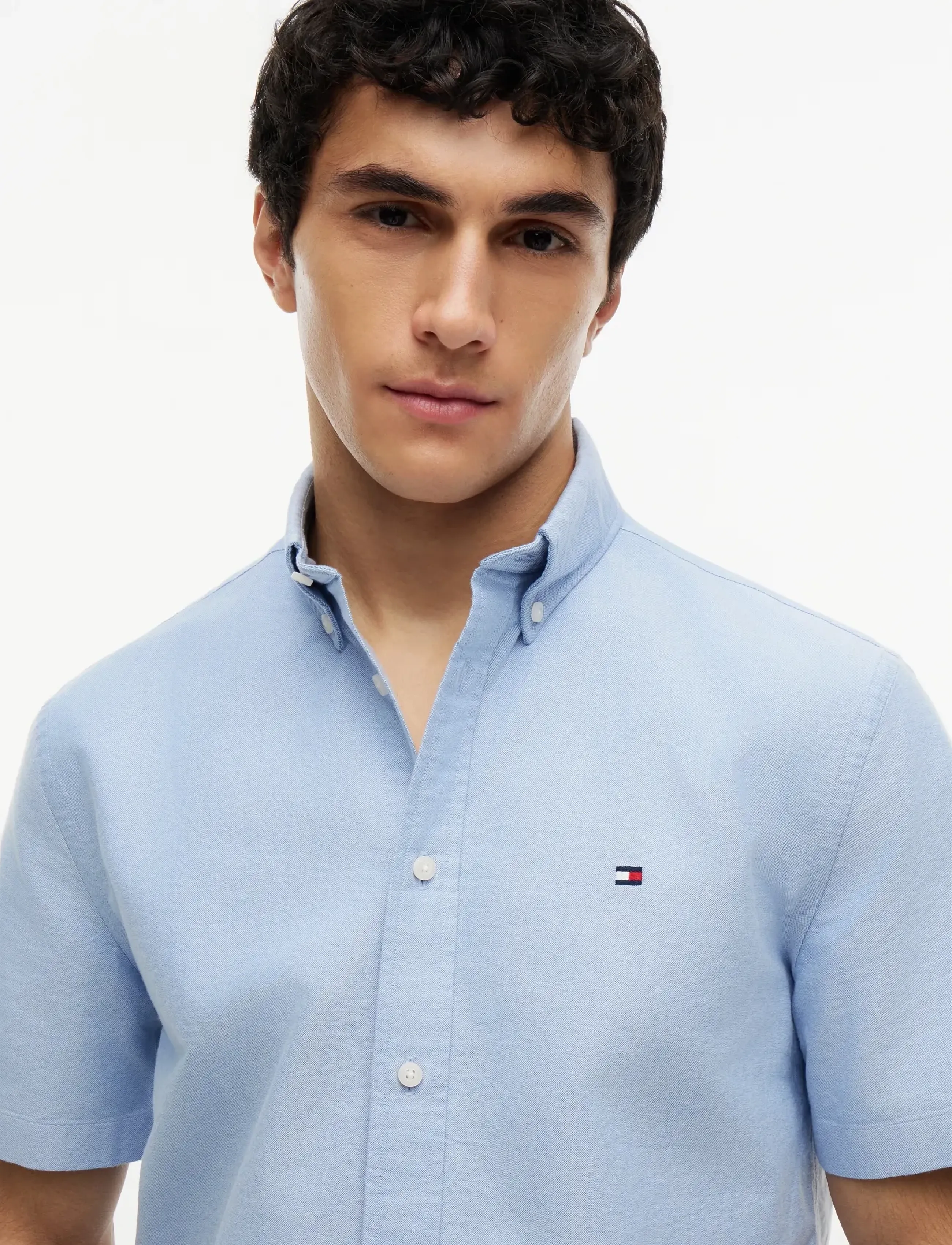 Tommy Hilfiger - HERITAGE OXFORD RF SHIRT S/S - kortærmede skjorter - shirt blue - 4