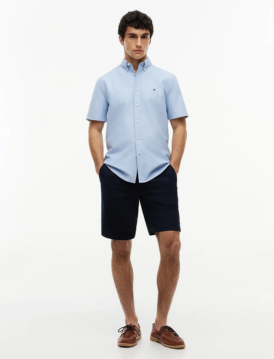 Tommy Hilfiger - HERITAGE OXFORD RF SHIRT S/S - kortærmede skjorter - shirt blue - 5