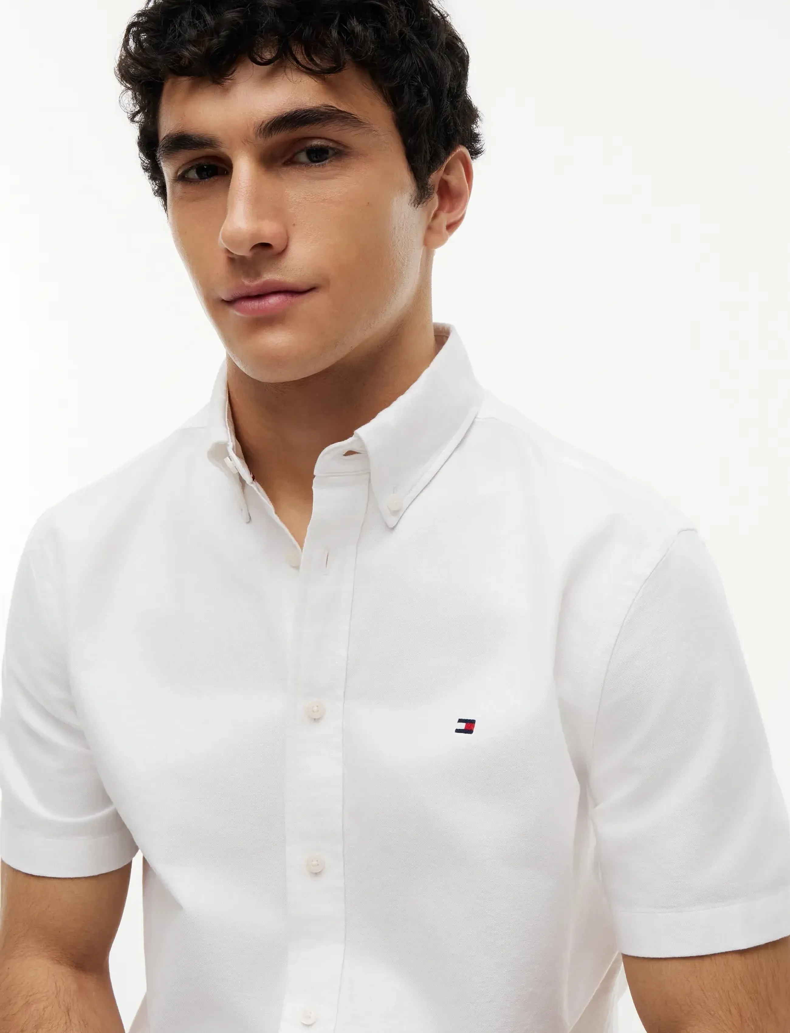 Tommy Hilfiger - HERITAGE OXFORD RF SHIRT S/S - kortærmede skjorter - white - 3