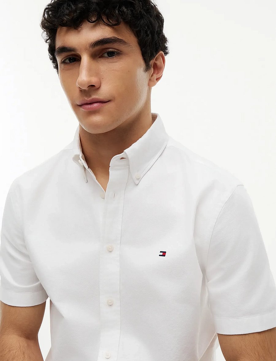 Tommy Hilfiger - HERITAGE OXFORD RF SHIRT S/S - kortærmede skjorter - white - 3