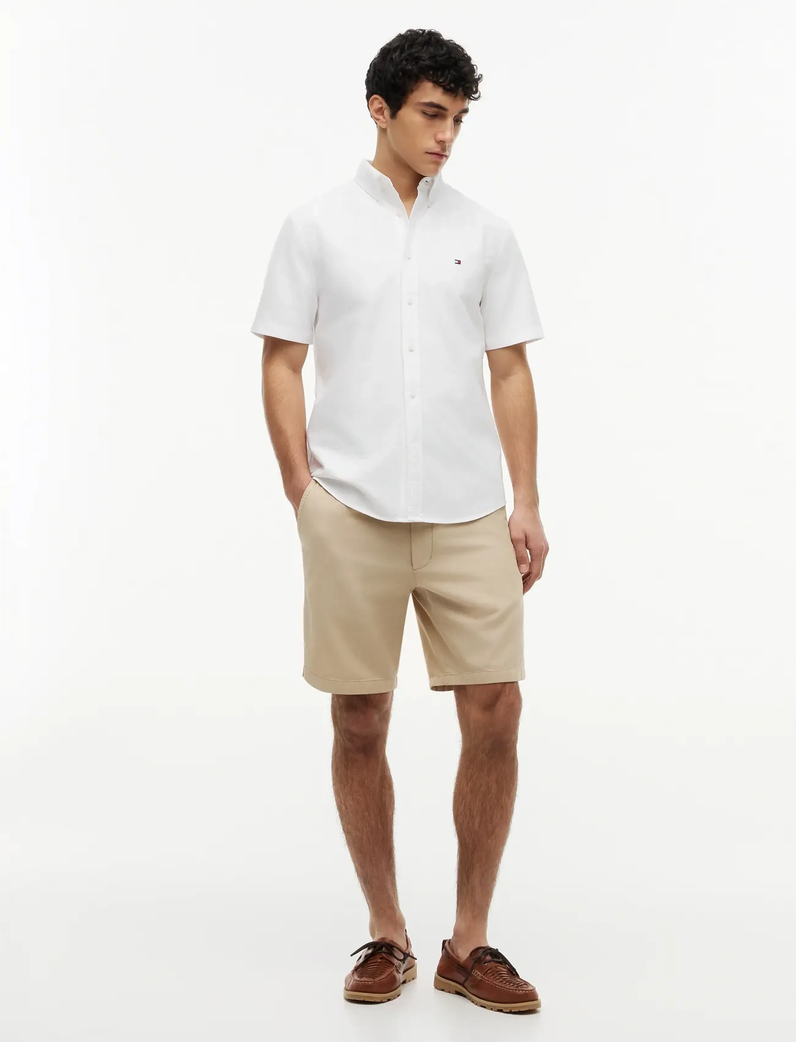 Tommy Hilfiger - HERITAGE OXFORD RF SHIRT S/S - kortærmede skjorter - white - 4