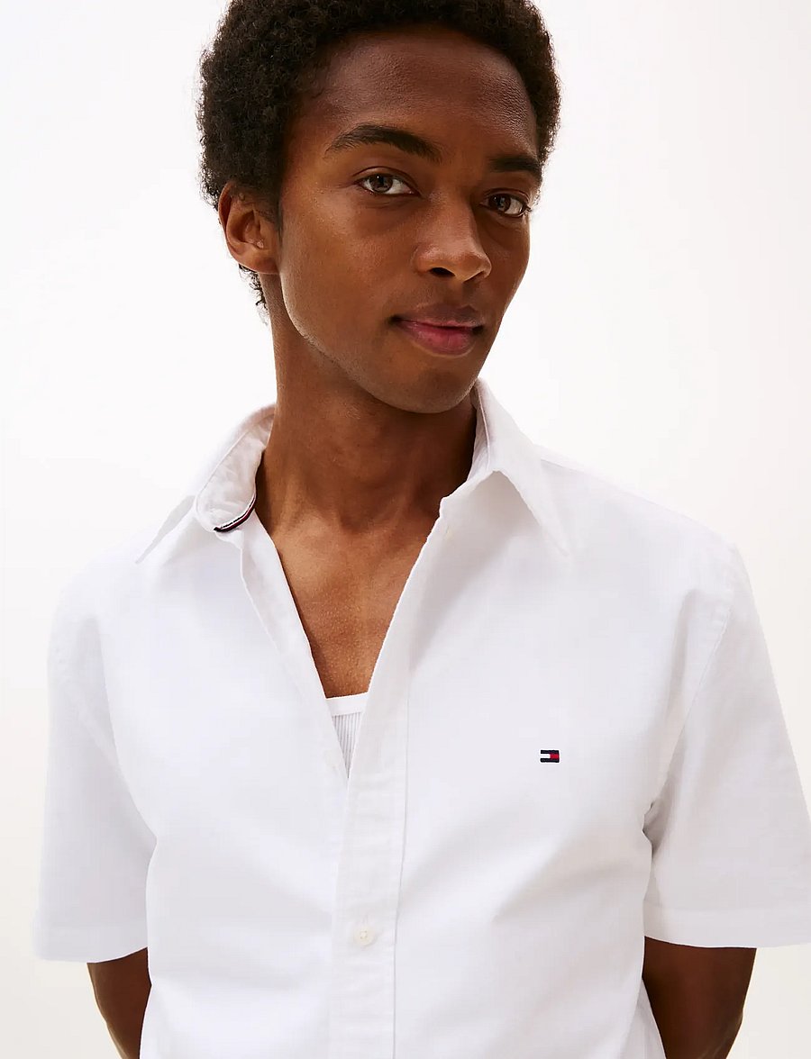Tommy Hilfiger - HERITAGE OXFORD RF SHIRT S/S - kortærmede skjorter - white - 5