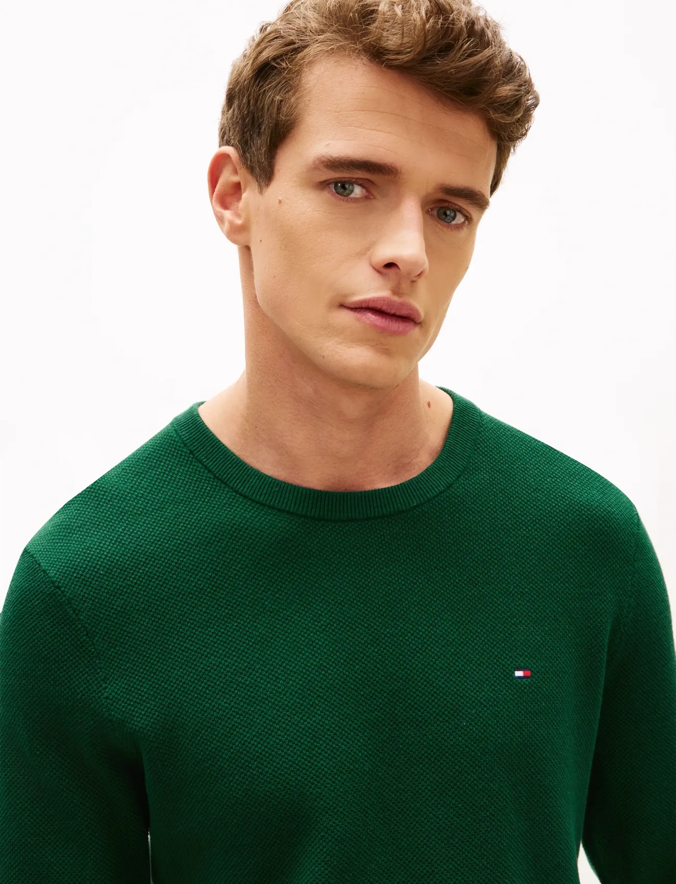 Tommy Hilfiger - ESSENTIAL STRUCTURE CREW NECK - round necks - ornamental green heather - 4