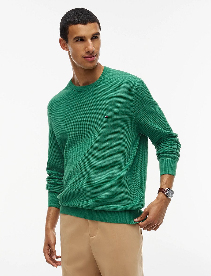 Tommy Hilfiger - ESSENTIAL STRUCTURE CREW NECK - rundhalsad - alaskan green - 0