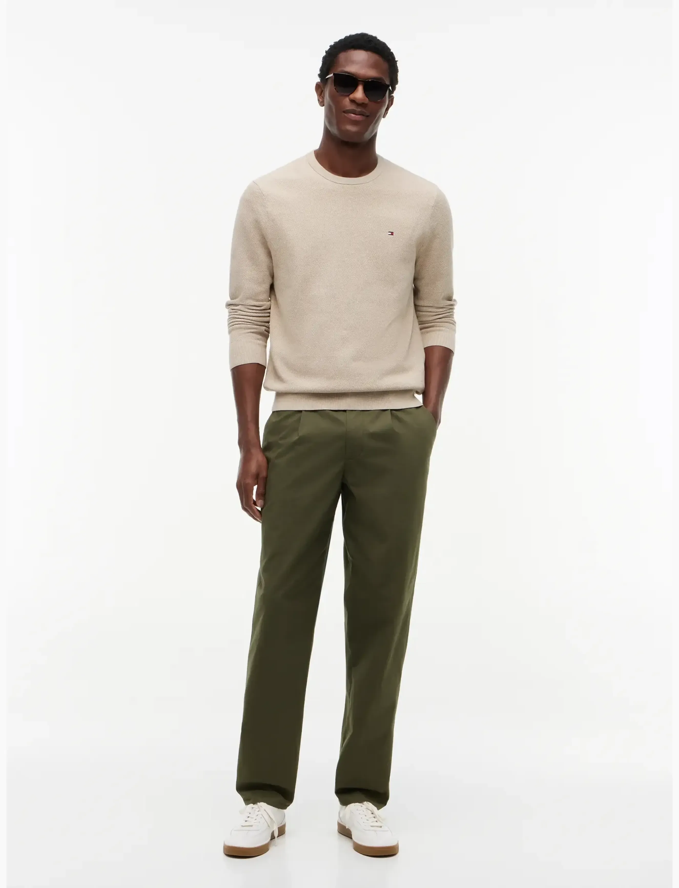 Tommy Hilfiger - ESSENTIAL STRUCTURE CREW NECK - rundhalsad - batique khaki heather - 4