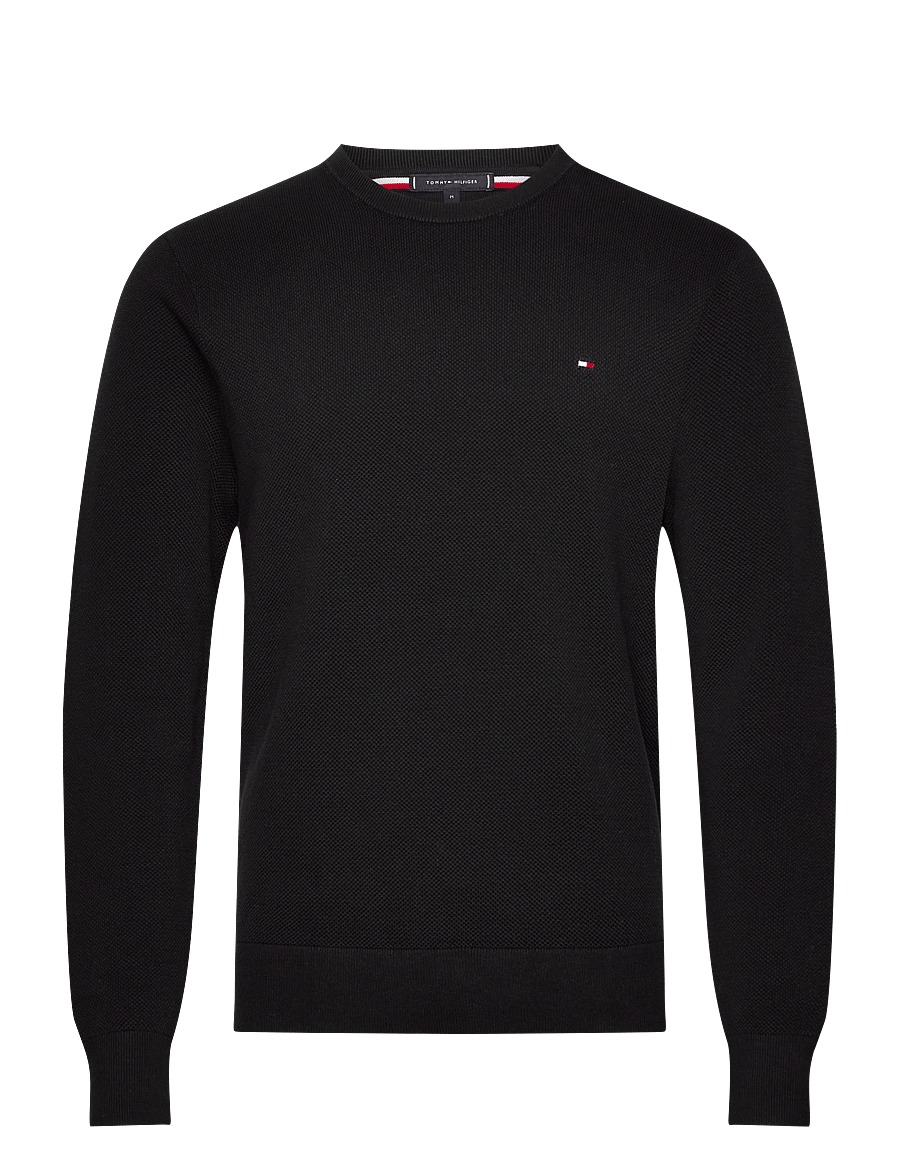 Tommy Hilfiger - ESSENTIAL STRUCTURE CREW NECK - round necks - black - 1