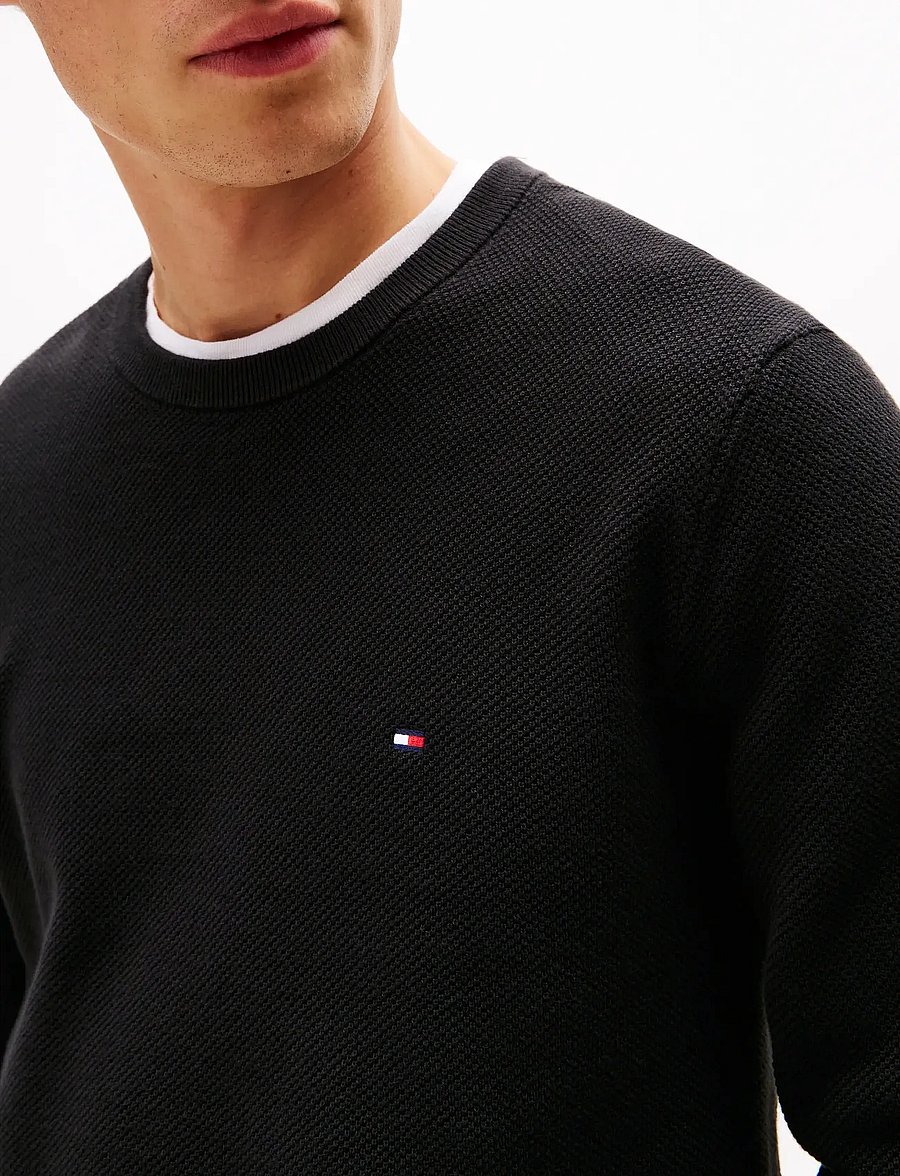 Tommy Hilfiger - ESSENTIAL STRUCTURE CREW NECK - round necks - black - 5