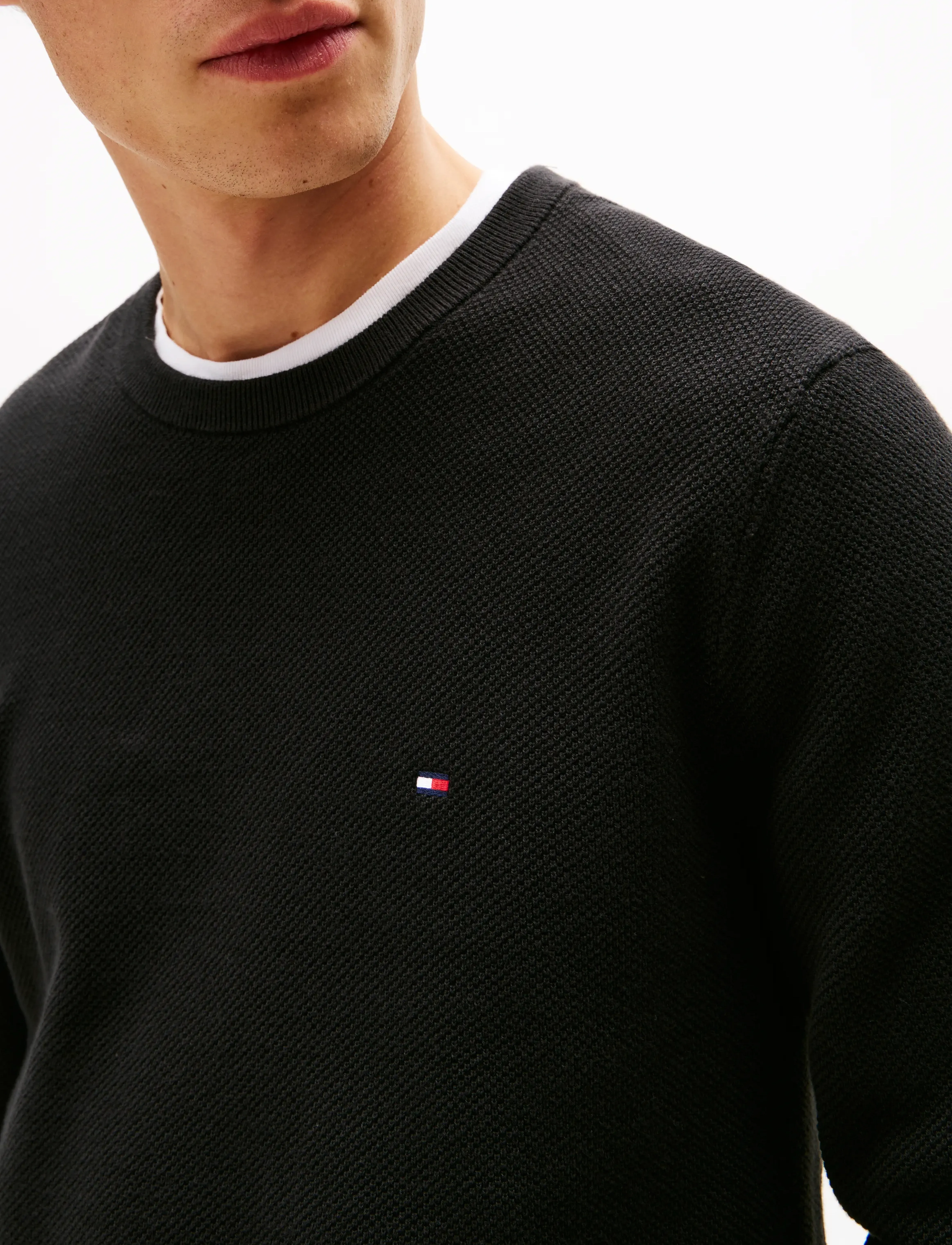 TOMMY HILFIGER Essential Structure Crew Neck långärmade t-shirts herr – bild 7