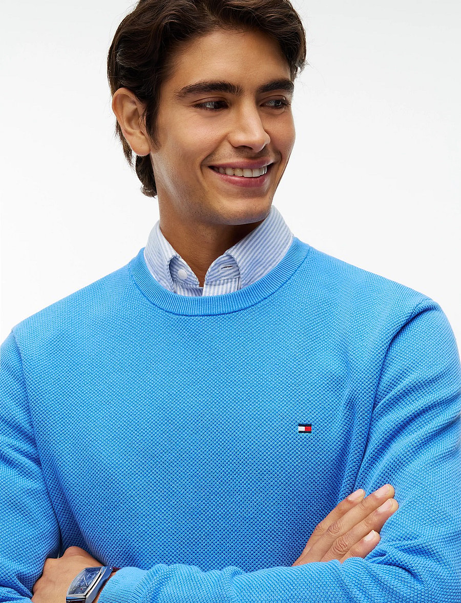 Tommy Hilfiger - ESSENTIAL STRUCTURE CREW NECK - rund hals - blue spell - 3