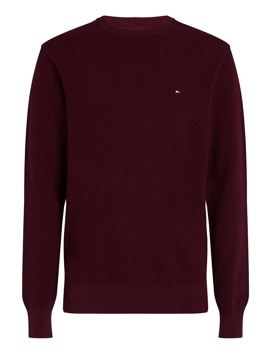 Tommy Hilfiger - ESSENTIAL STRUCTURE CREW NECK - rundhalsad - burgundy - 1