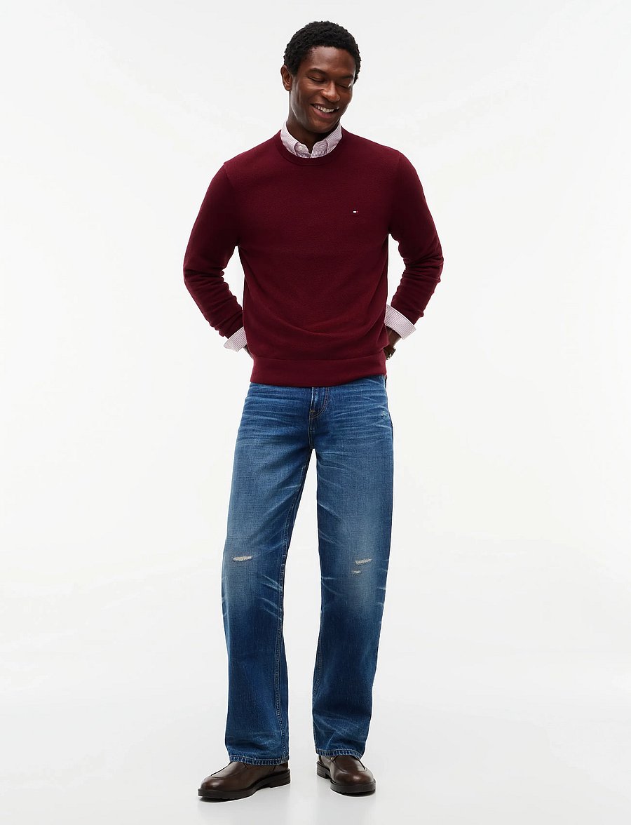 Tommy Hilfiger - ESSENTIAL STRUCTURE CREW NECK - rundhalsad - burgundy - 5