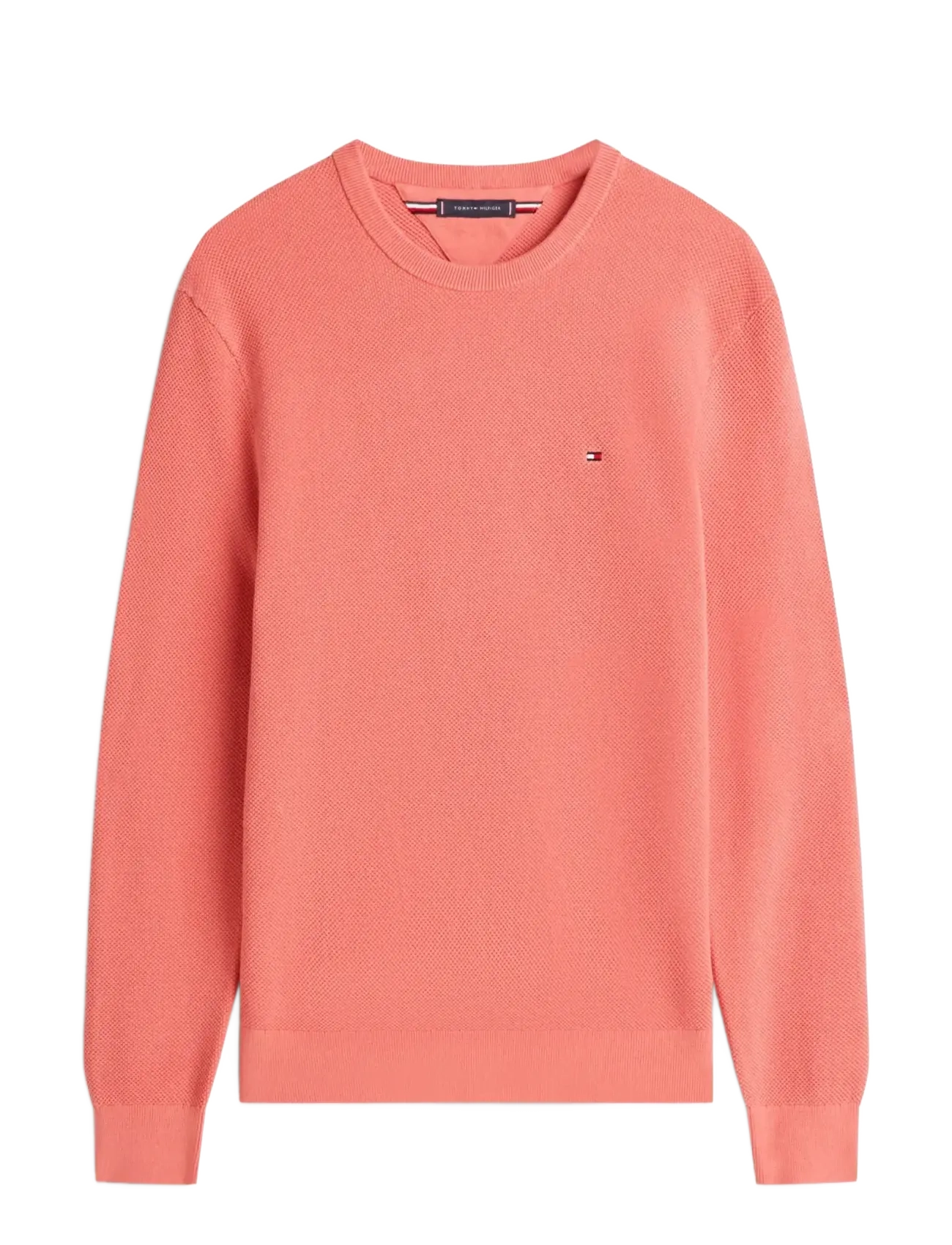 Tommy Hilfiger ESSENTIAL STRUCTURE CREW NECK - Round Necks - CAMELLIA BLUSH / coral