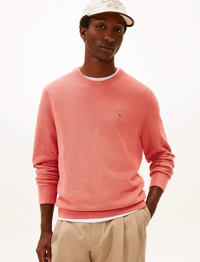 Tommy Hilfiger - ESSENTIAL STRUCTURE CREW NECK - round necks - camellia blush - 0