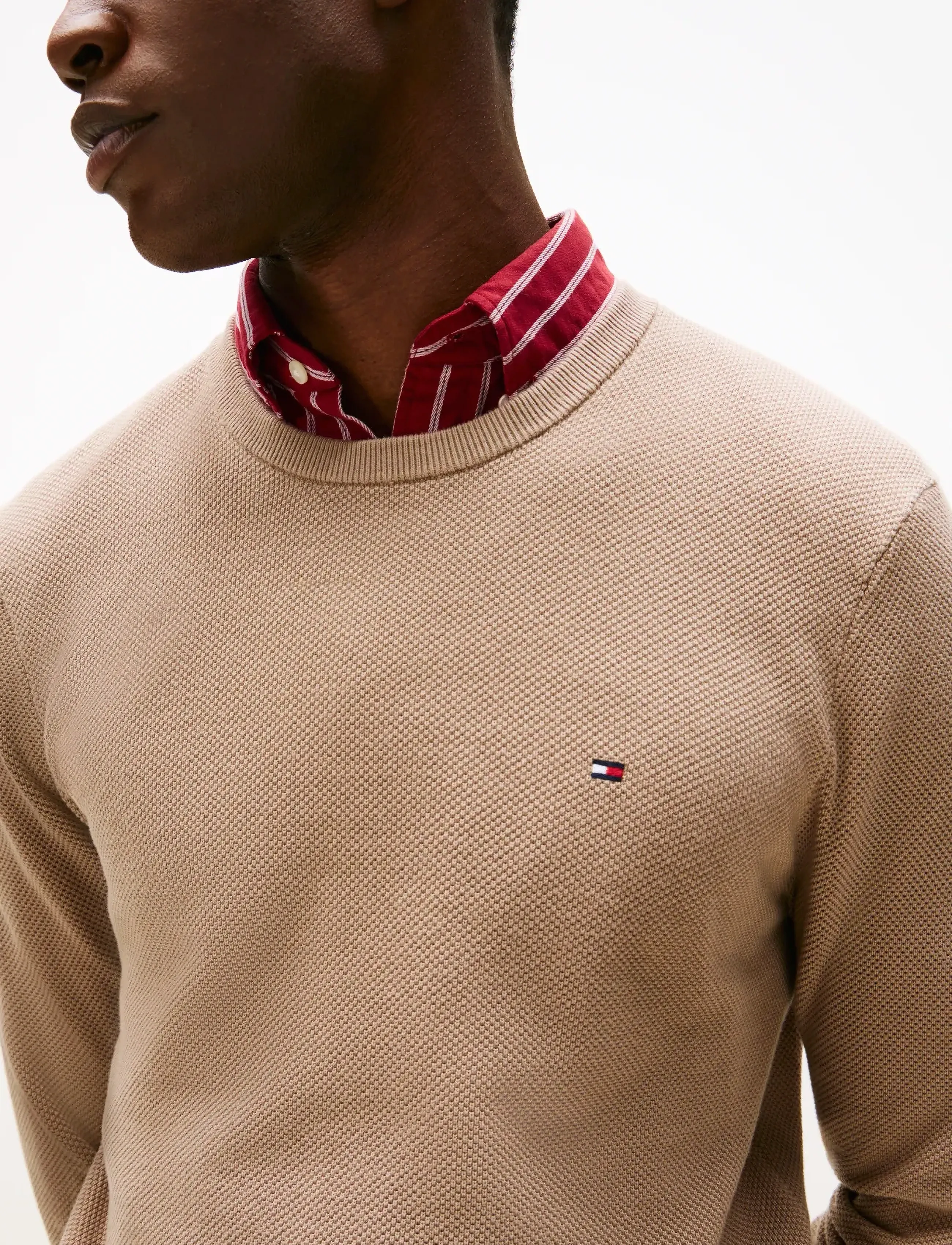 Tommy Hilfiger - ESSENTIAL STRUCTURE CREW NECK - round necks - coastal taupe - 4