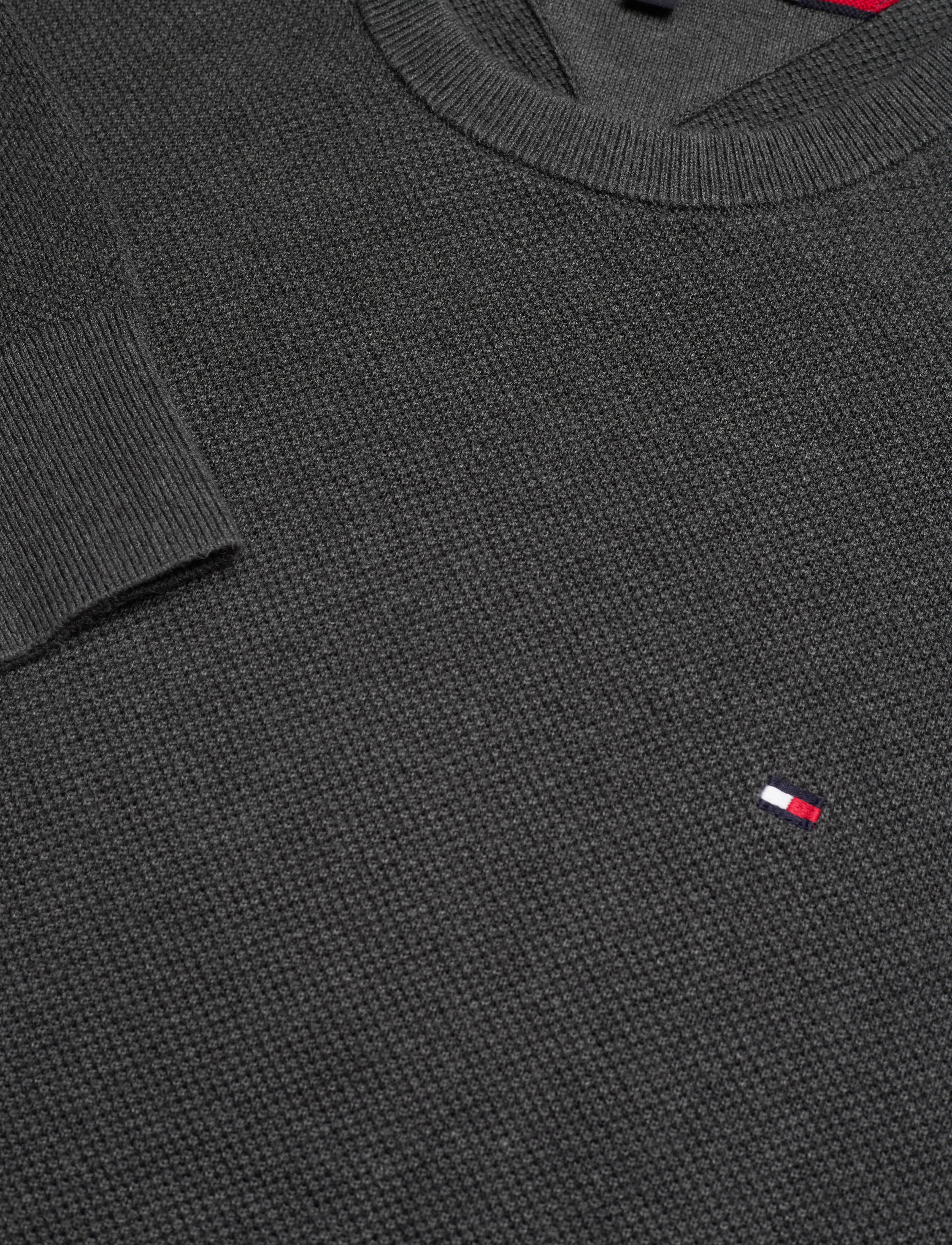 Tommy Hilfiger - ESSENTIAL STRUCTURE CREW NECK - basic-strickmode - dark grey heather - 2