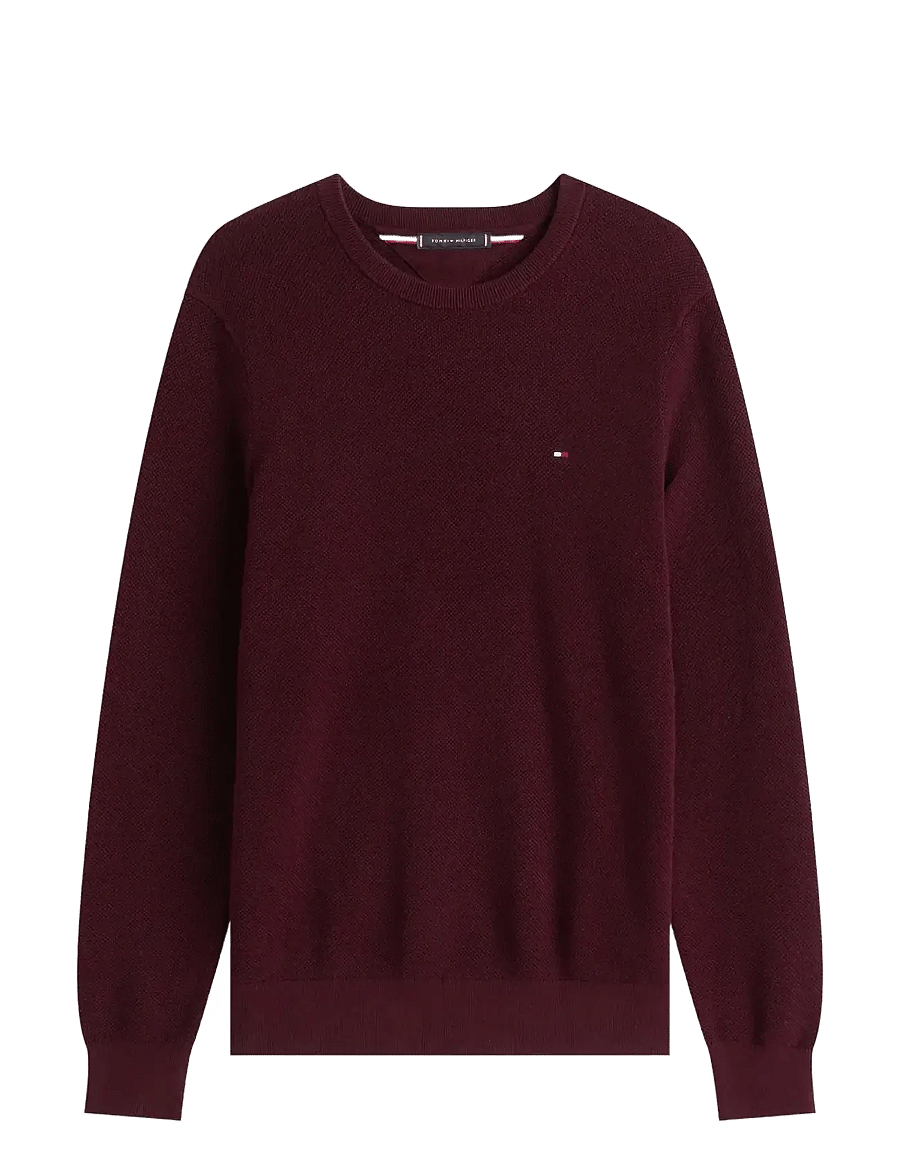 Tommy Hilfiger - ESSENTIAL STRUCTURE CREW NECK - Ümara kaelusega - deep burgundy - 1