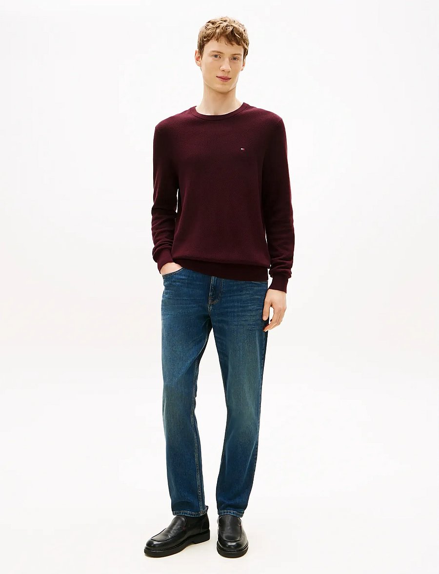 Tommy Hilfiger - ESSENTIAL STRUCTURE CREW NECK - Ümara kaelusega - deep burgundy - 2
