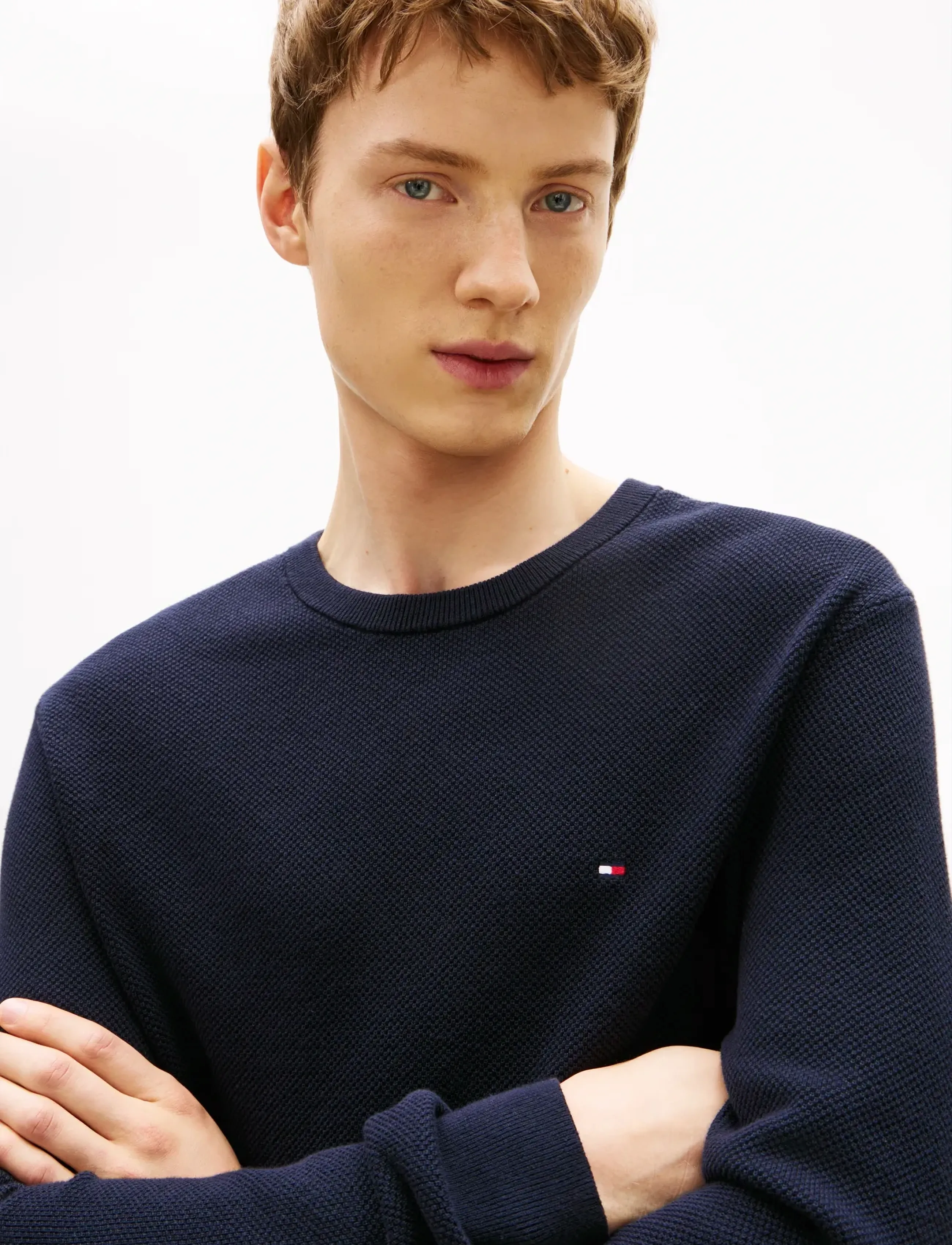 Tommy Hilfiger ESSENTIAL STRUCTURE CREW NECK - Pulls col rond - DESERT SKY / navy