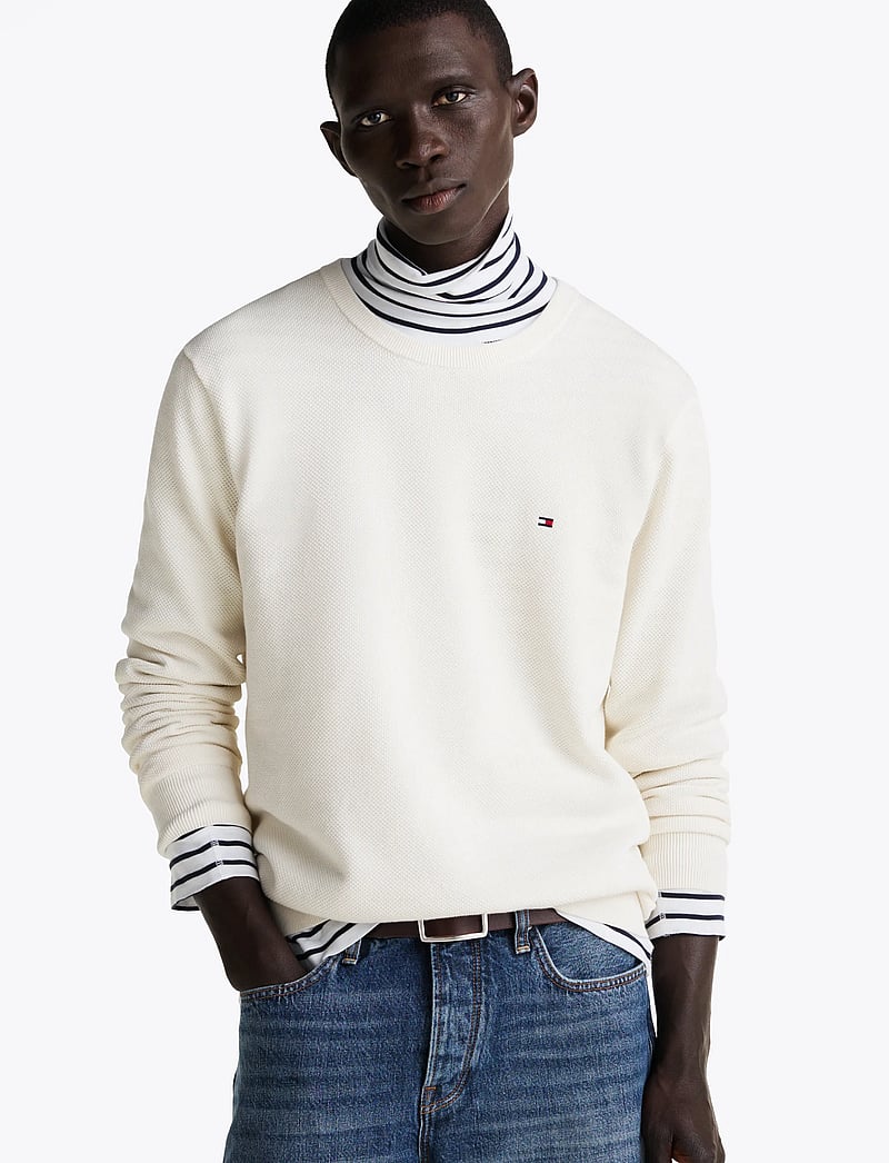 Tommy Hilfiger - ESSENTIAL STRUCTURE CREW NECK - rundhalsad - ivory petal - 0