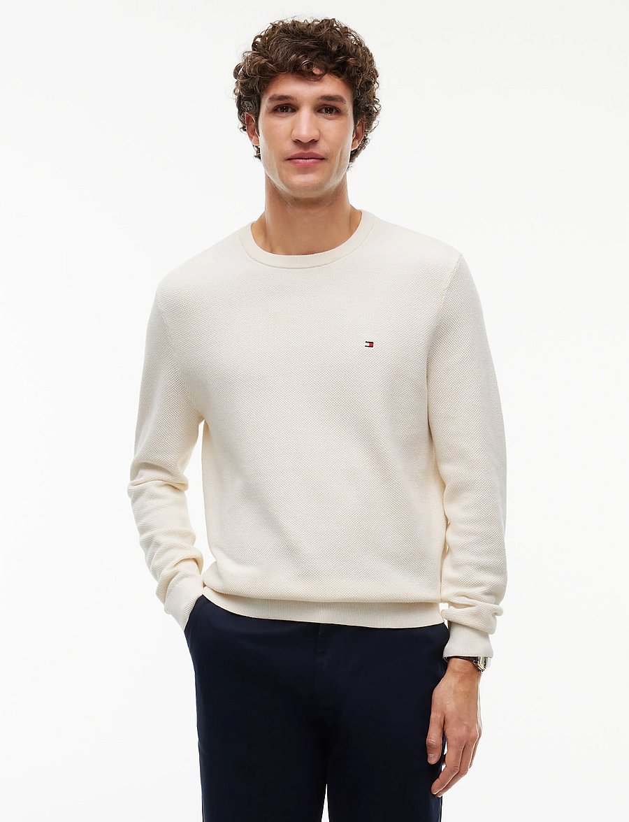 Tommy Hilfiger - ESSENTIAL STRUCTURE CREW NECK - rundhals - ivory petal - 0
