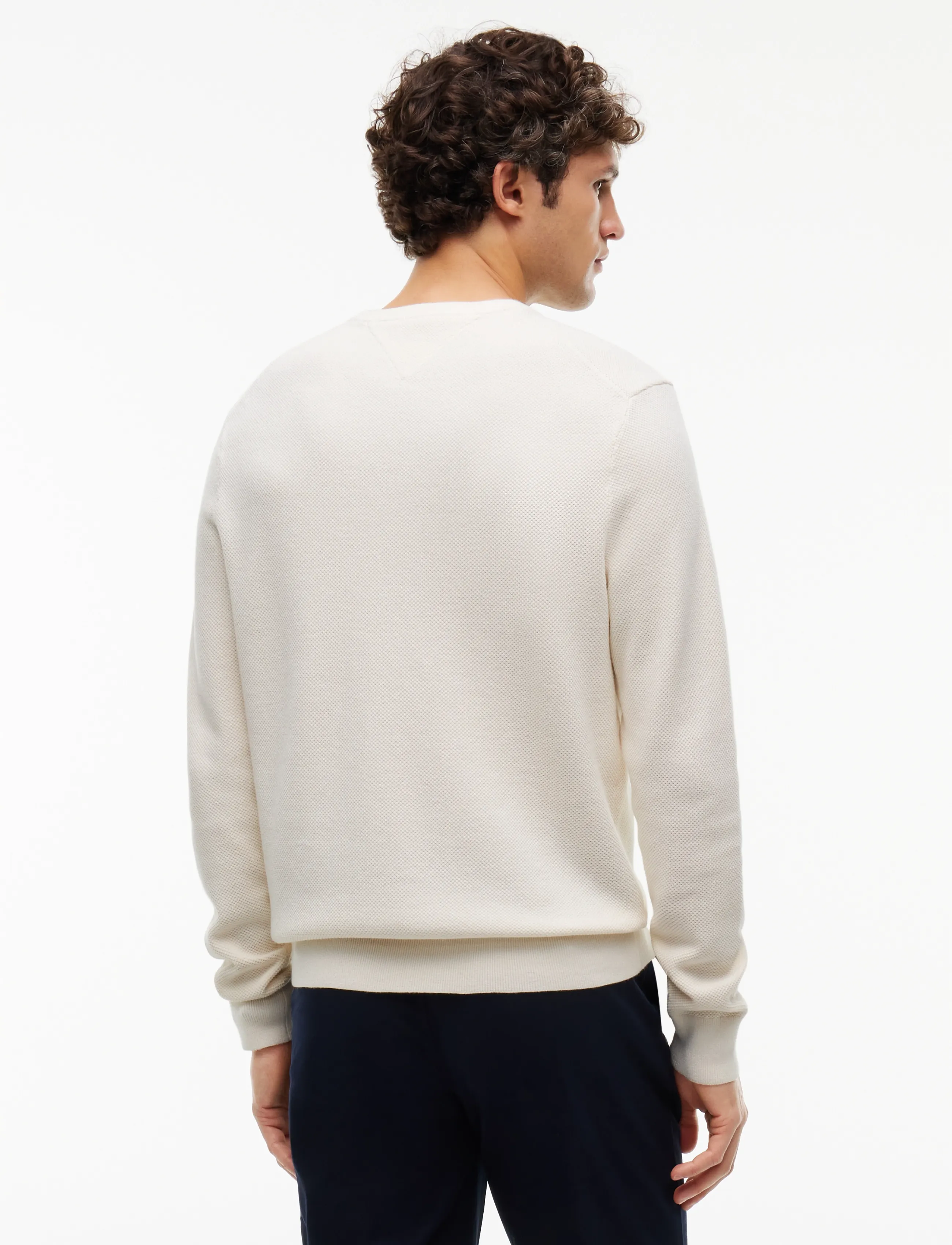 Tommy Hilfiger - ESSENTIAL STRUCTURE CREW NECK - knitted round necks - ivory petal - 3