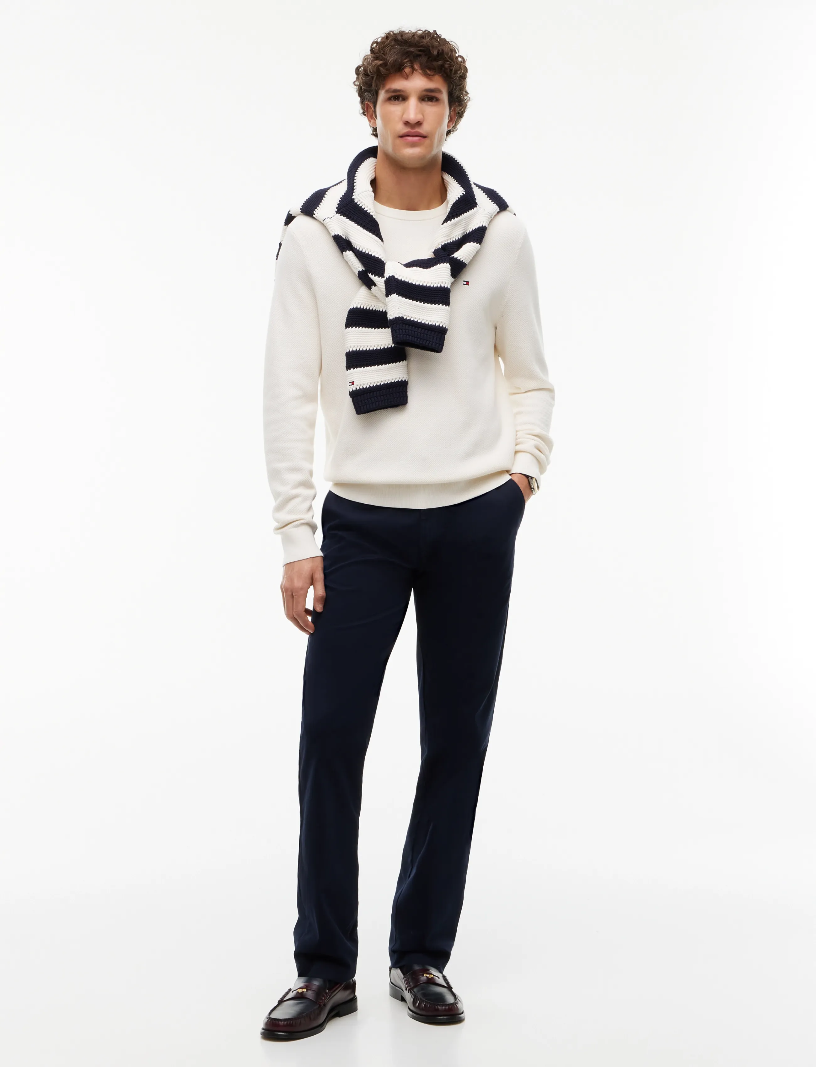 Tommy Hilfiger - ESSENTIAL STRUCTURE CREW NECK - knitted round necks - ivory petal - 5