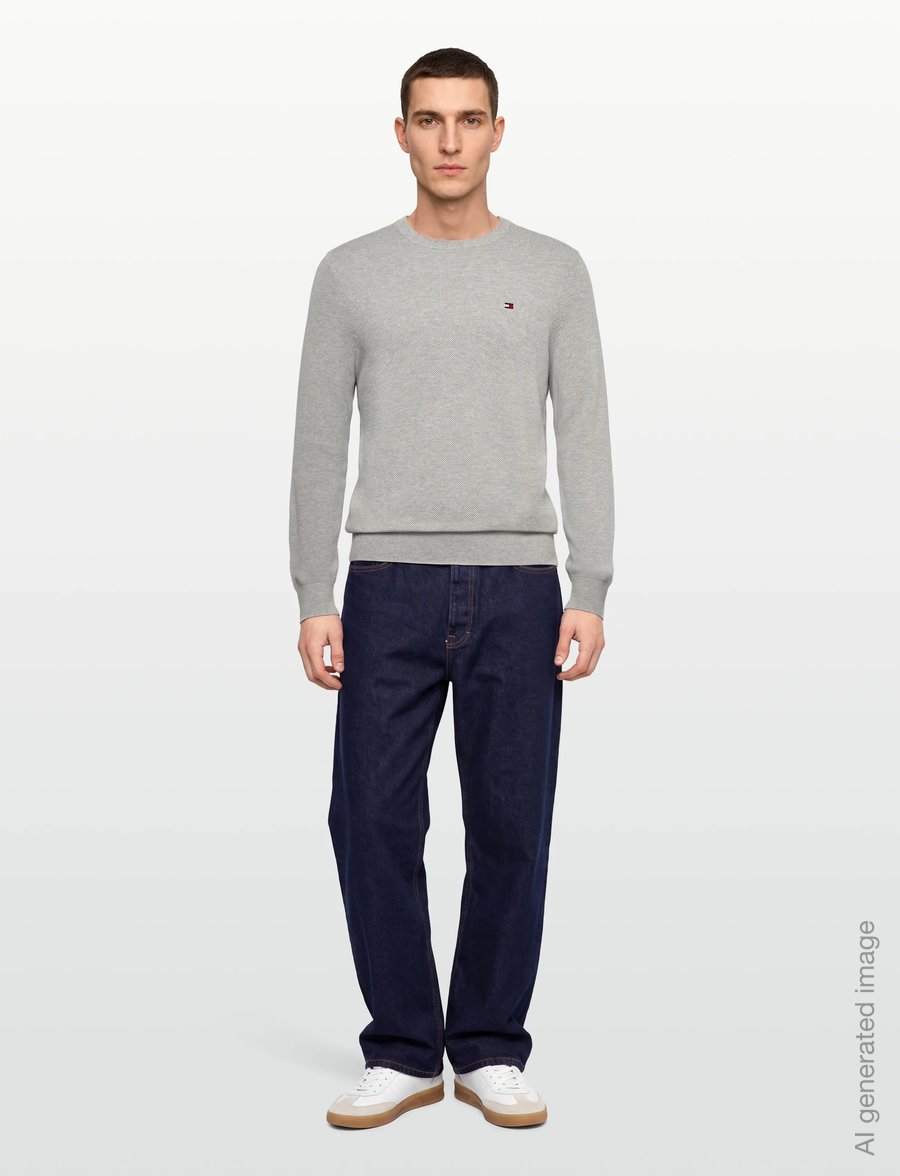 Tommy Hilfiger - ESSENTIAL STRUCTURE CREW NECK - rundhals - light grey heather - 0