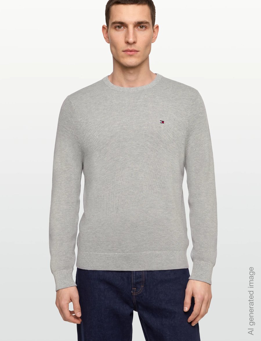 Tommy Hilfiger - ESSENTIAL STRUCTURE CREW NECK - rundhals - light grey heather - 3