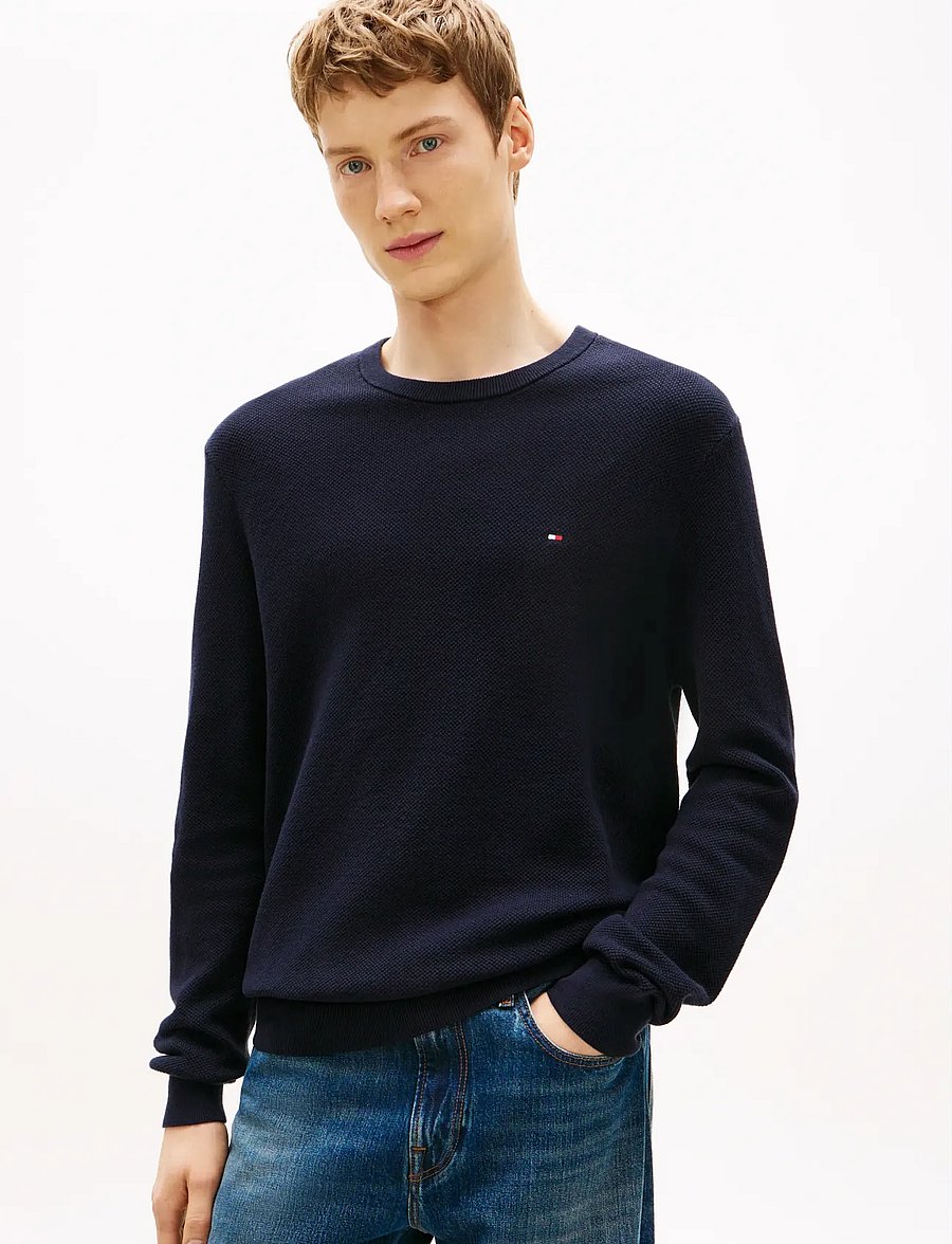Tommy Hilfiger - ESSENTIAL STRUCTURE CREW NECK - rundhals - navy blue - 1