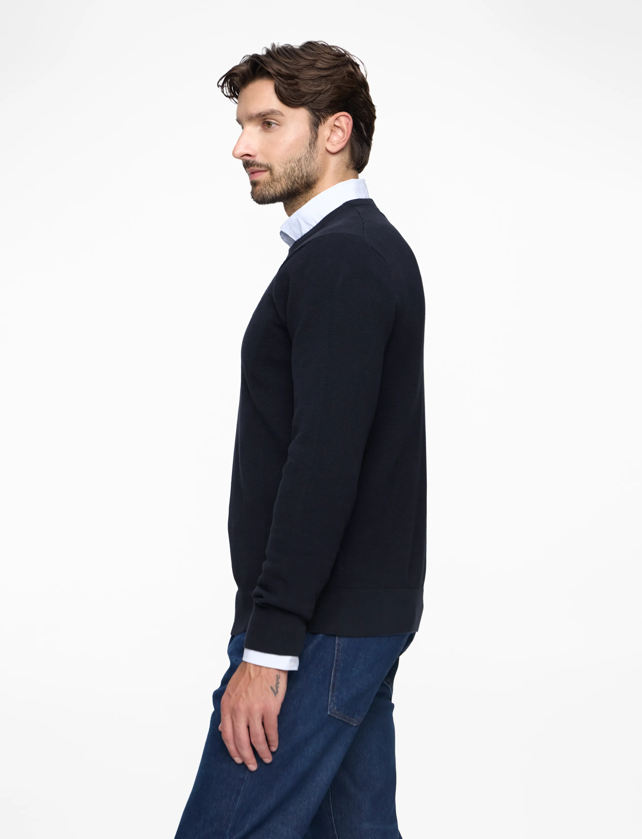 Tommy Hilfiger - ESSENTIAL STRUCTURE CREW NECK - rund hals - navy blue - 4