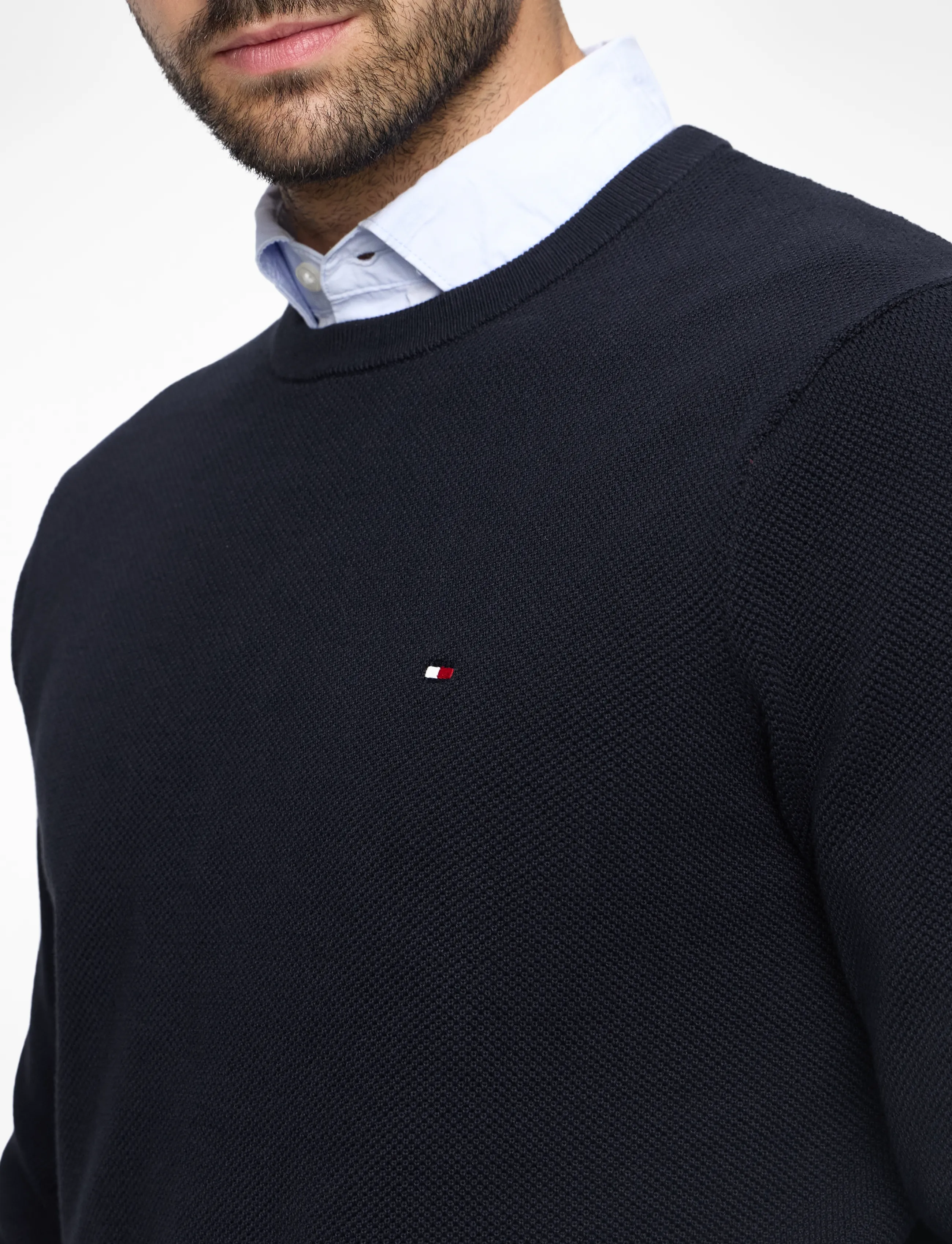 TOMMY HILFIGER Essential Structure Crew Neck långärmade t-shirts herr – bild 6