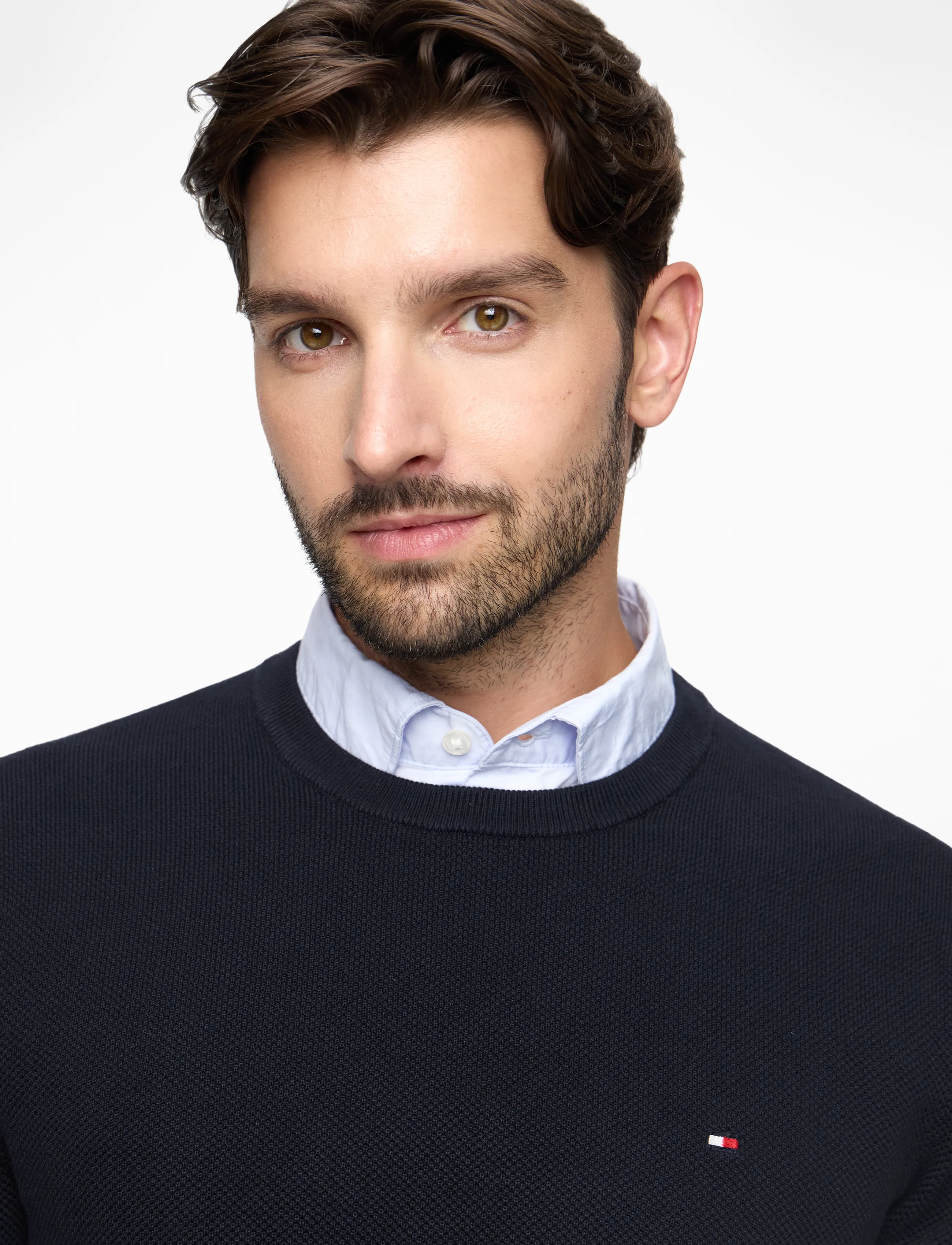 TOMMY HILFIGER Essential Structure Crew Neck långärmade t-shirts herr – bild 8