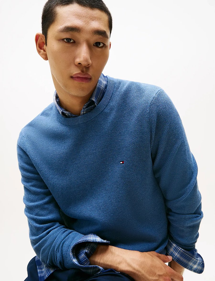 Tommy Hilfiger - ESSENTIAL STRUCTURE CREW NECK - rundhals - petrol blue heather - 4