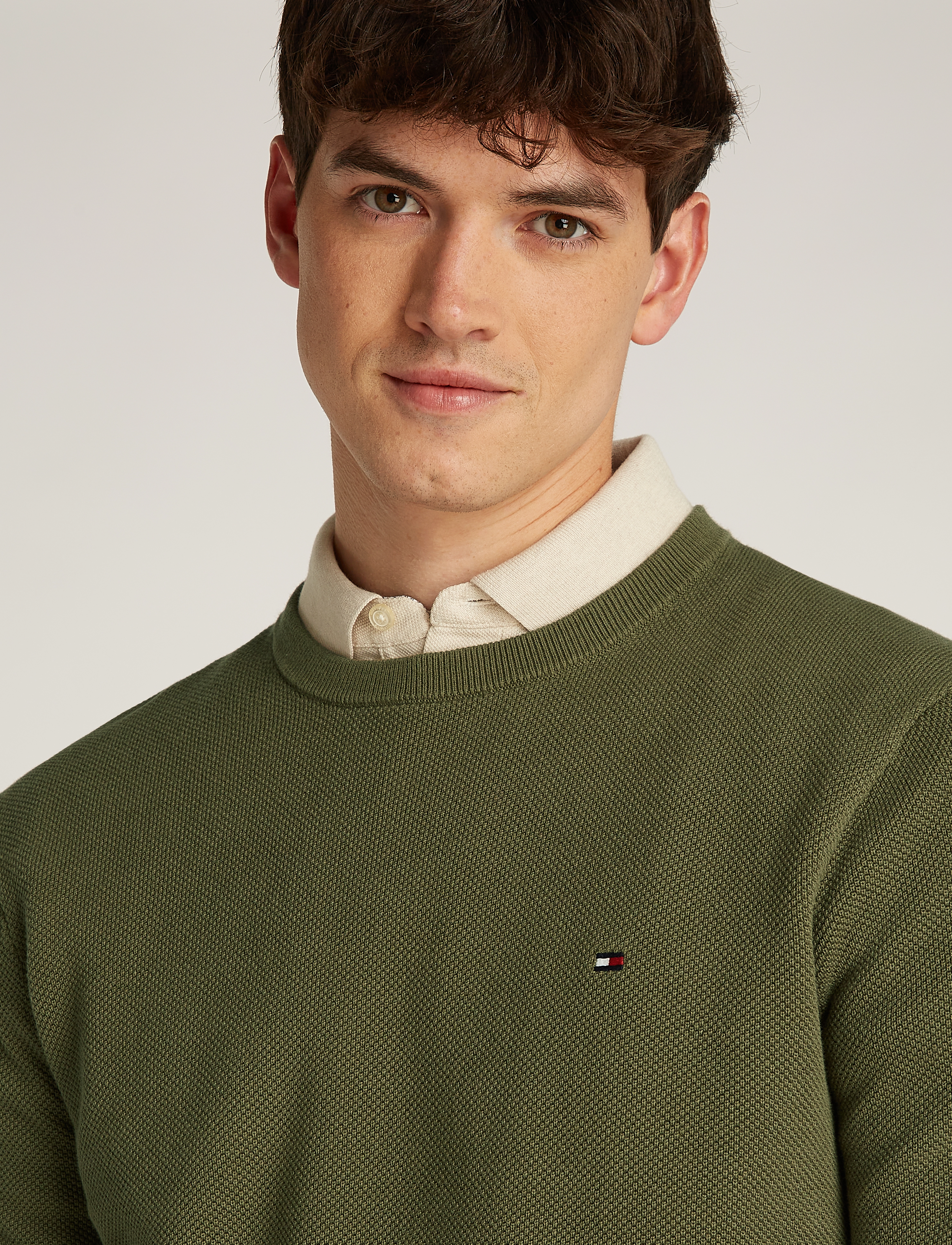 Tommy Hilfiger - ESSENTIAL STRUCTURE CREW NECK - rund hals - utility olive - 2