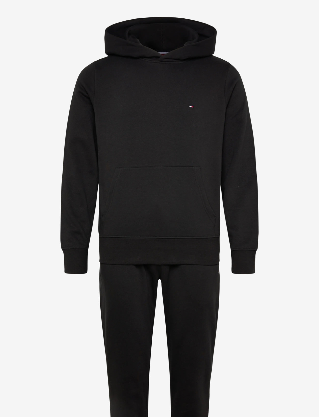 Tommy Hilfiger - FLAG LOGO TRACKSUIT - träningsoveraller - black - 0
