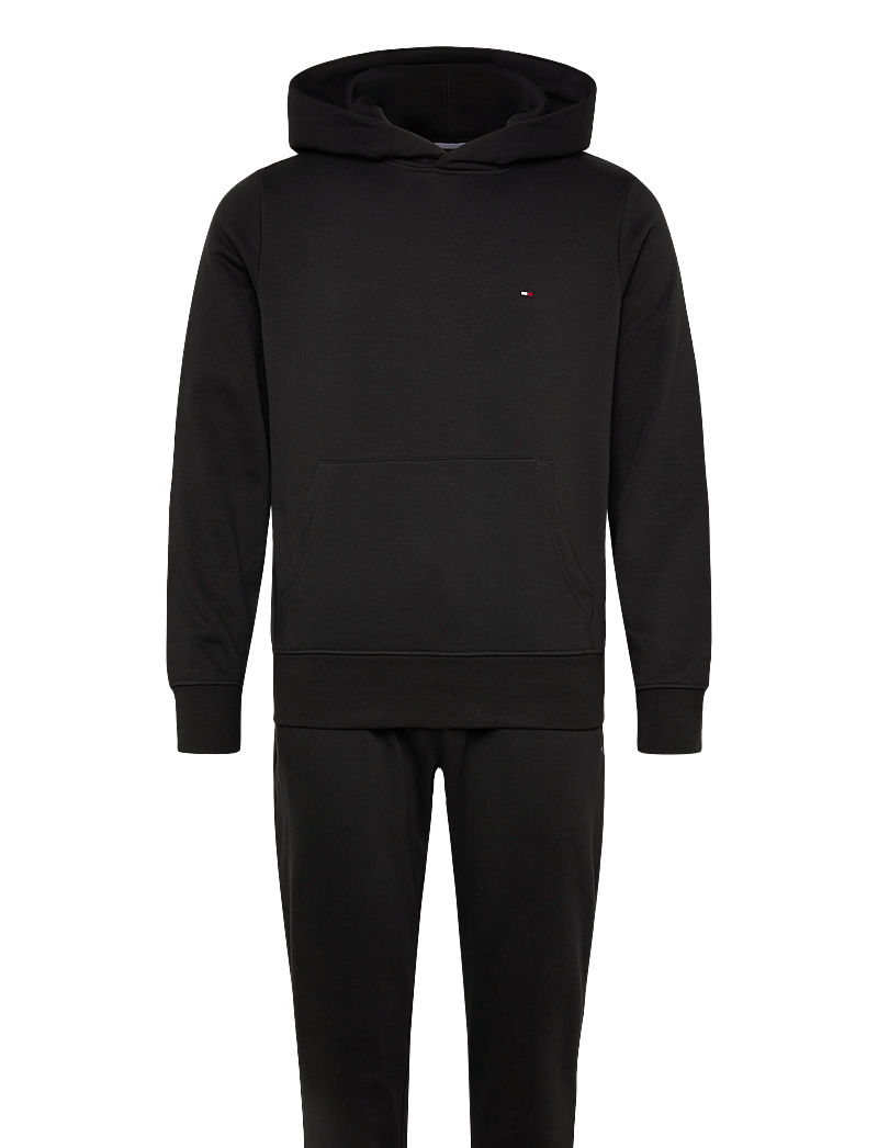Tommy Hilfiger - FLAG LOGO TRACKSUIT - träningsoveraller - black - 0