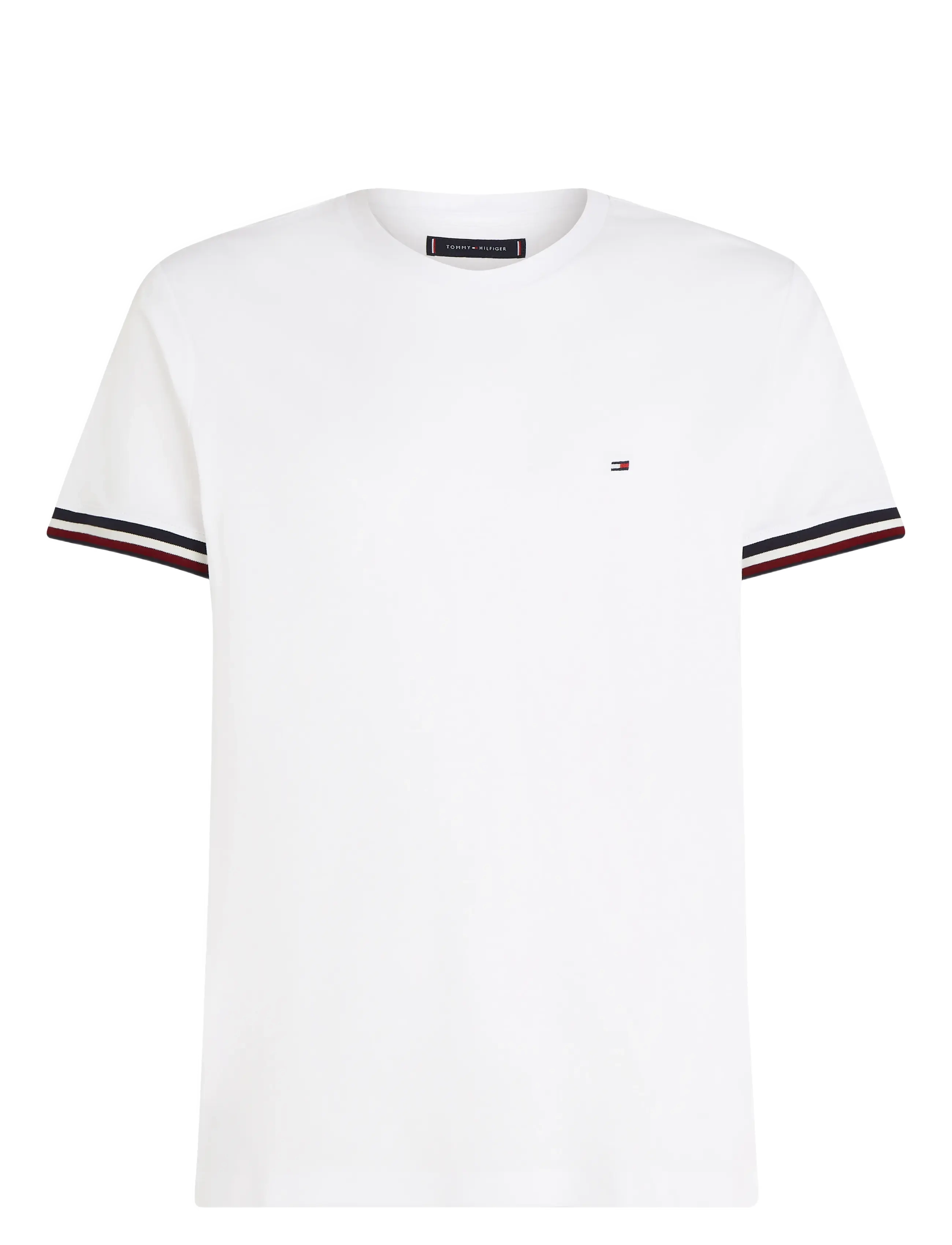 Tommy Hilfiger - GLOBAL STRIPE CUFF PIQUE TEE - white - 0