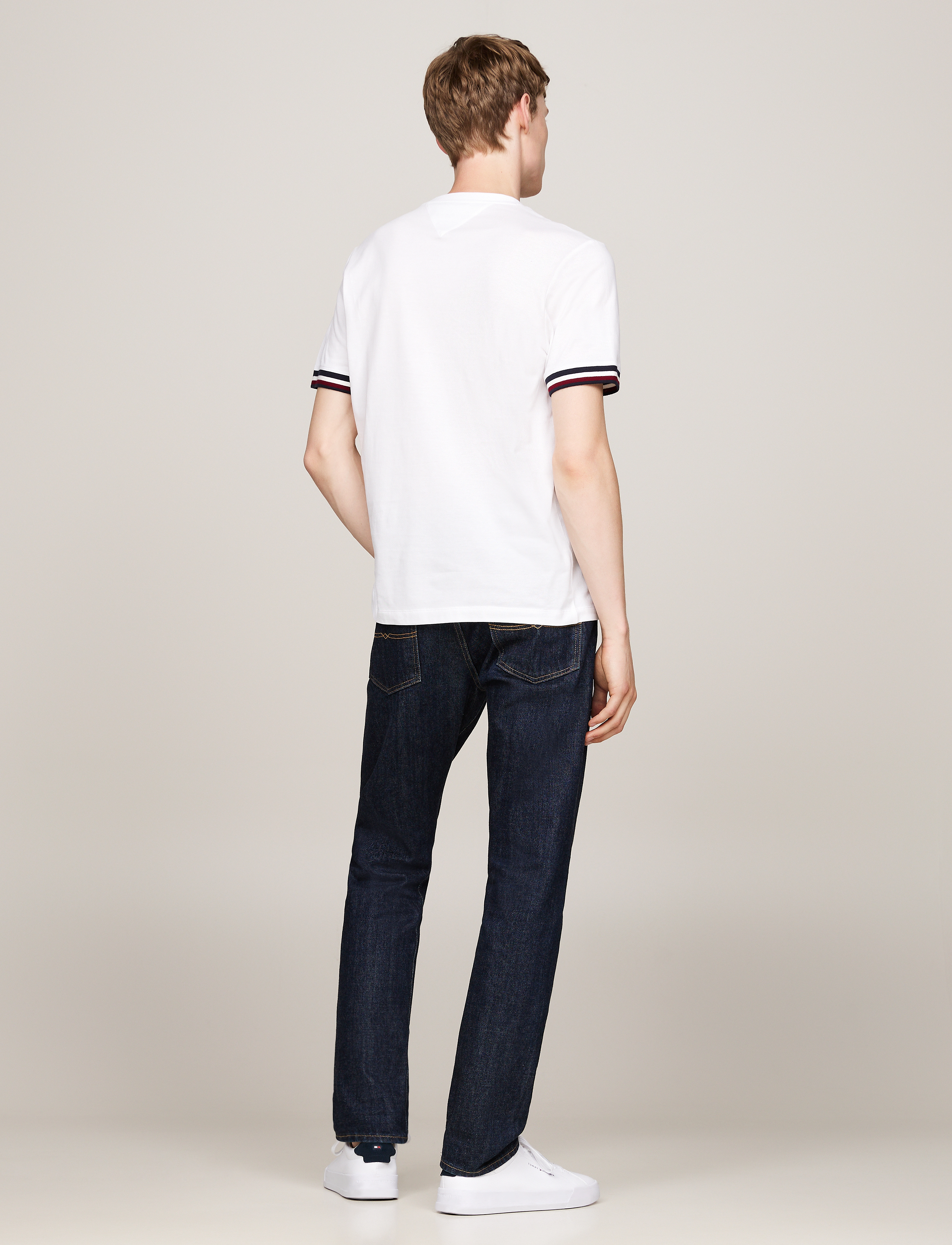 Tommy Hilfiger - GLOBAL STRIPE CUFF PIQUE TEE - white - 2