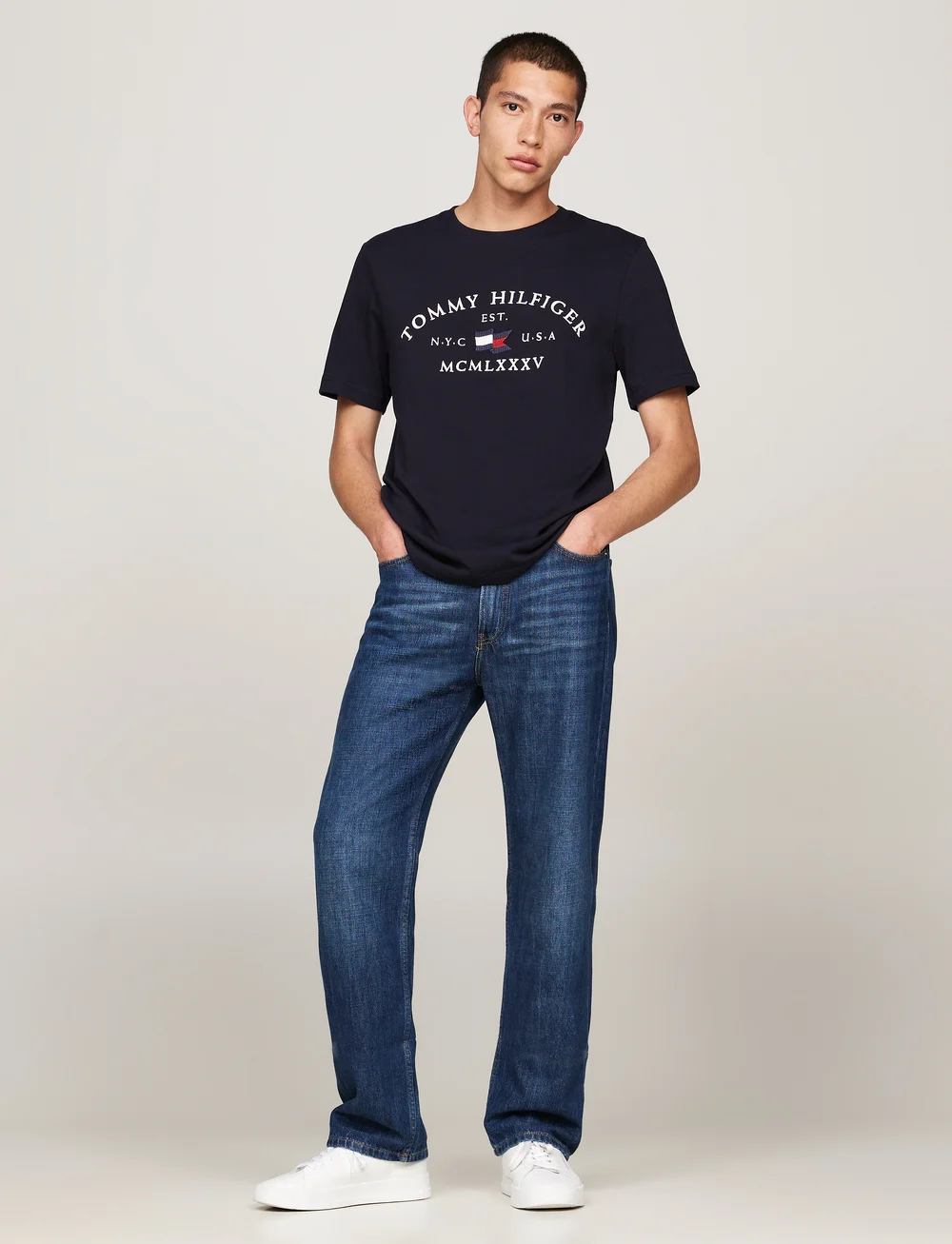 Tommy Hilfiger - NAUTICAL ARCH TEE - kurzärmelig - desert sky - 5