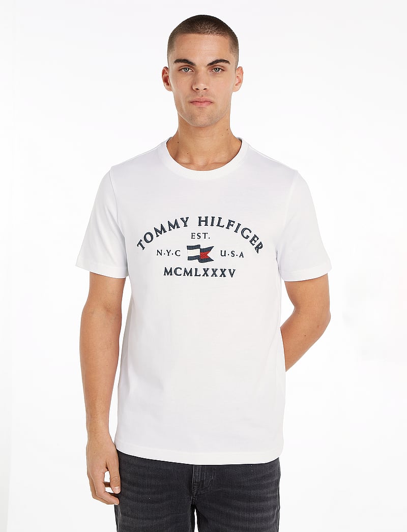Tommy Hilfiger - NAUTICAL ARCH TEE - lyhythihaiset - white - 0