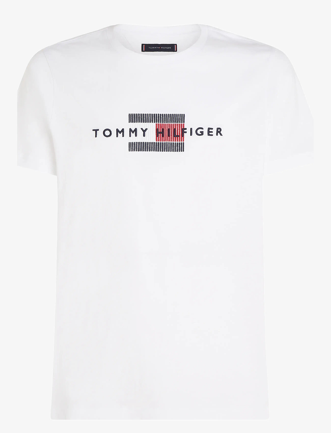Tommy Hilfiger - HILFIGER FLAG EMBRO TEE - white - 0